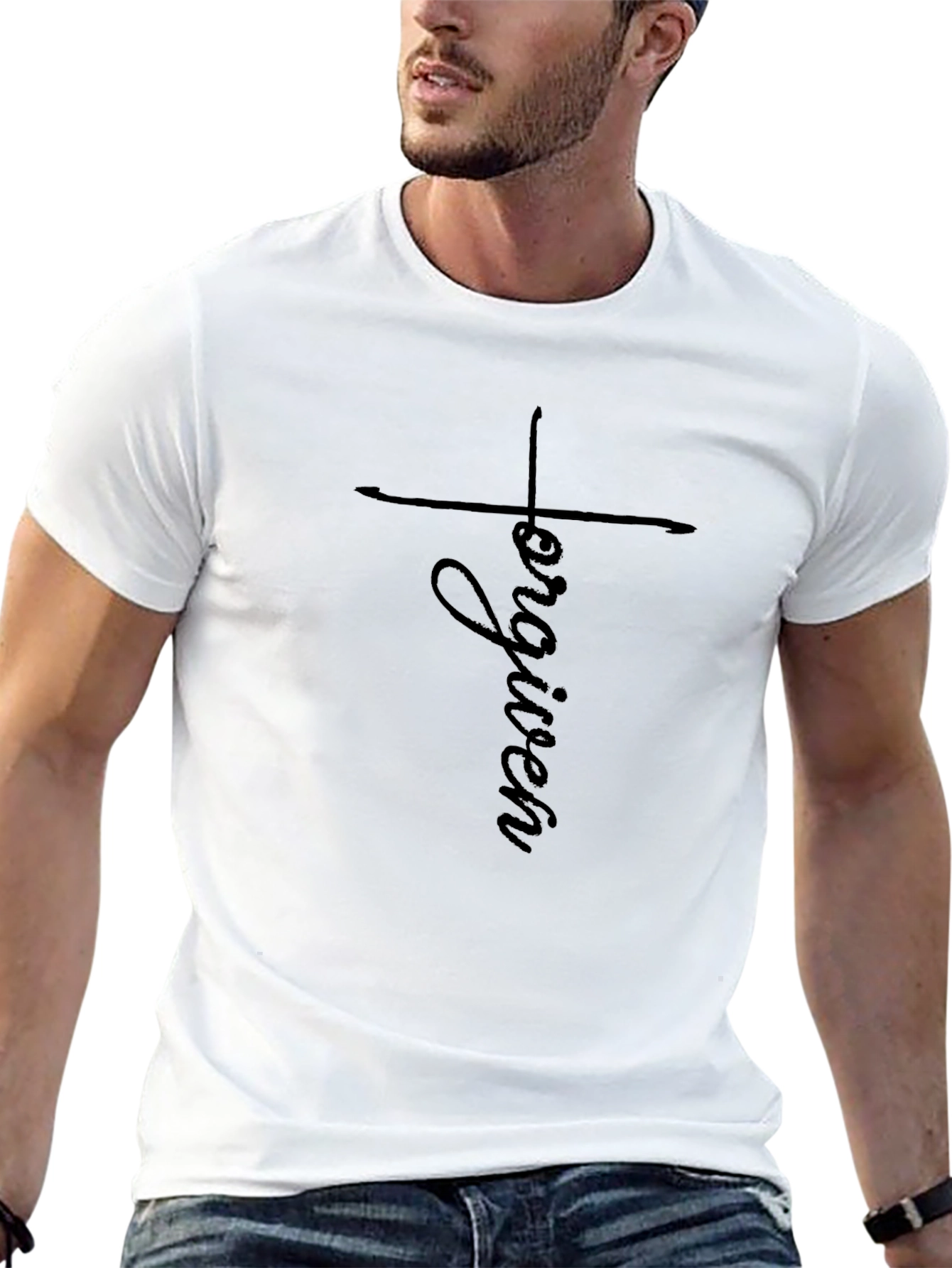 Forgiven Graphic Tee - Christian Cross T-Shirt