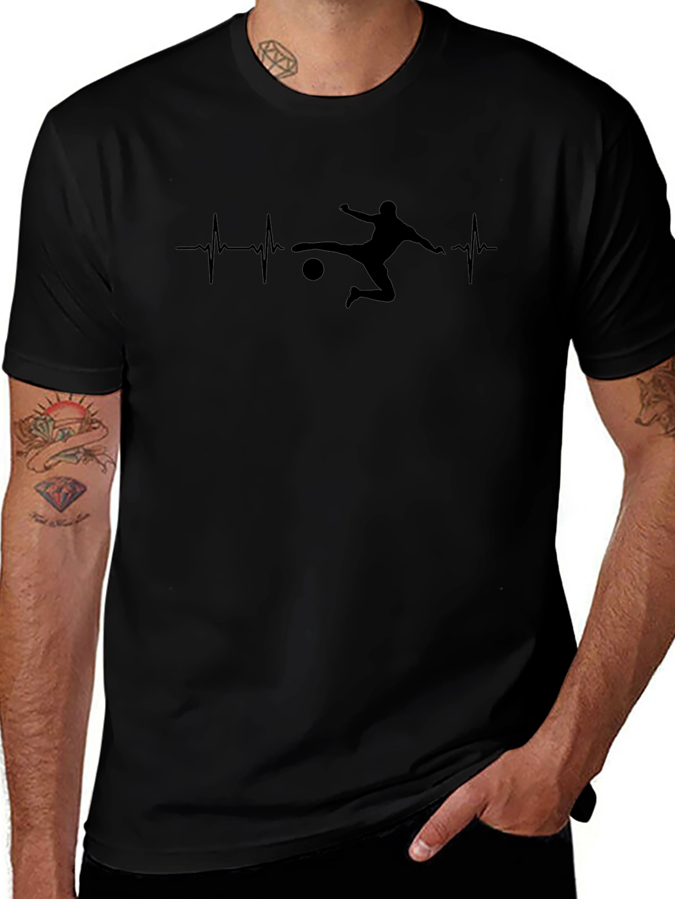 Soccer Heartbeat Graphic T-Shirt