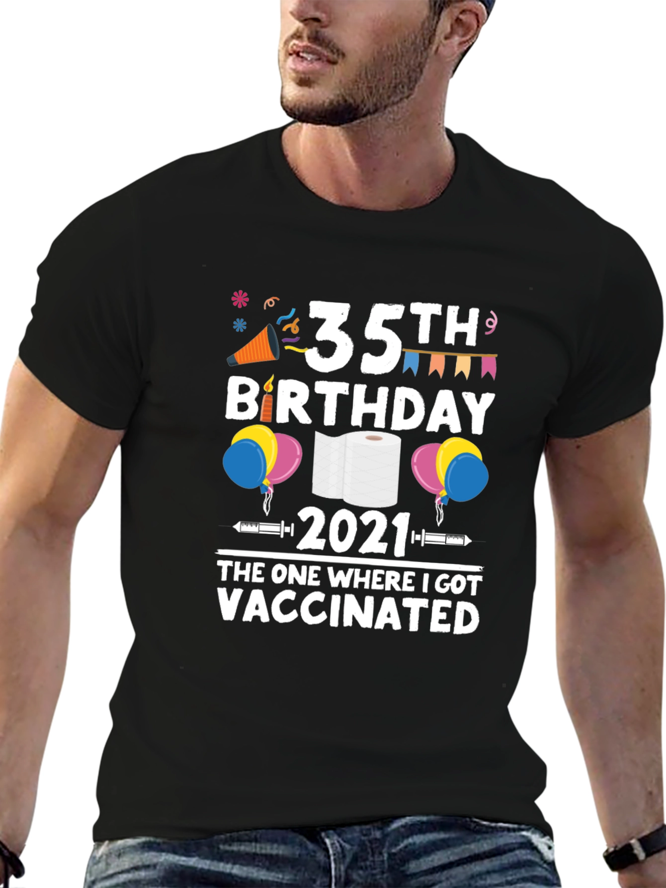 35th Birthday 2021 Vaccinated T-Shirt