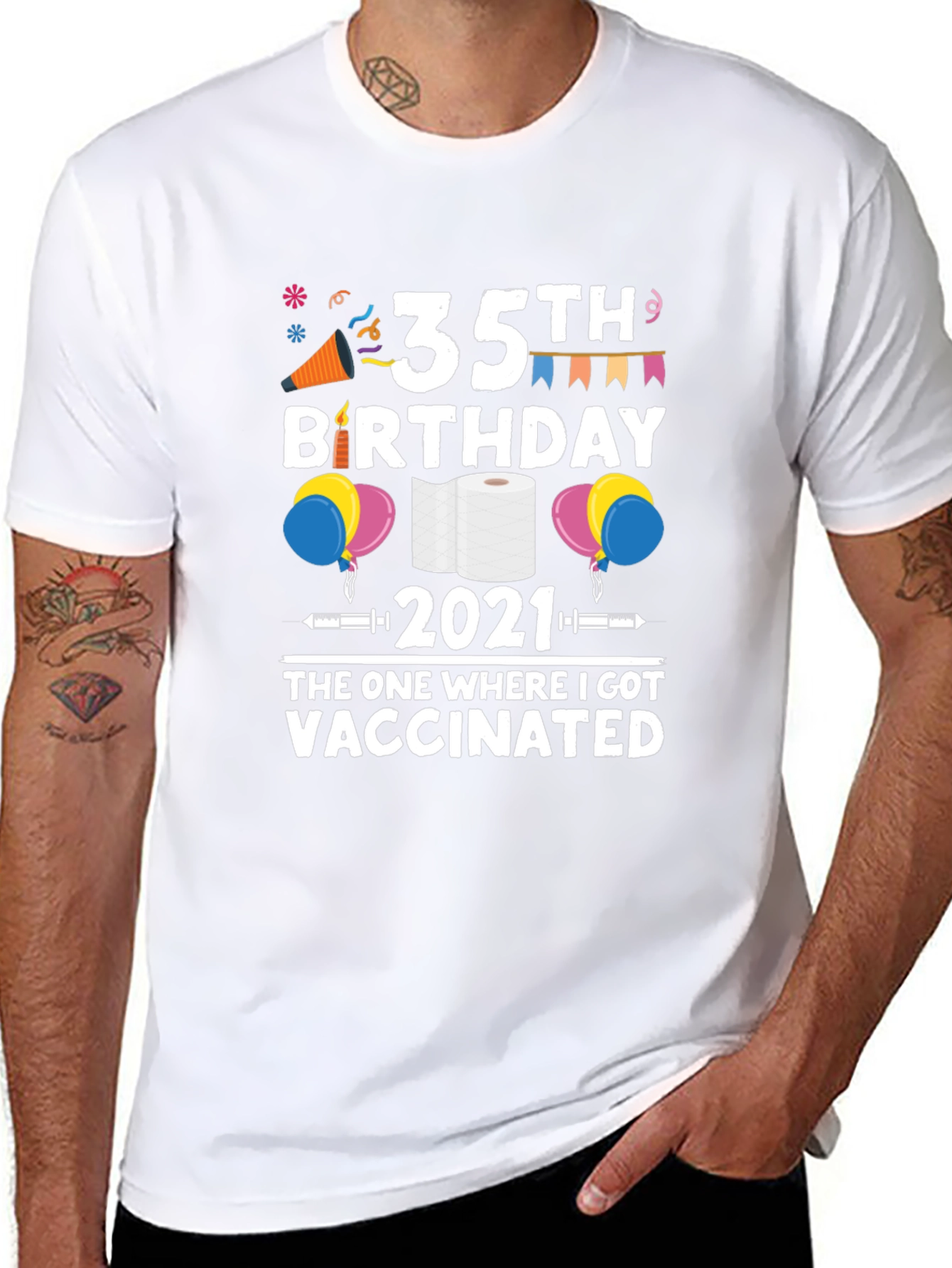 35th Birthday 2021 Vaccinated T-Shirt
