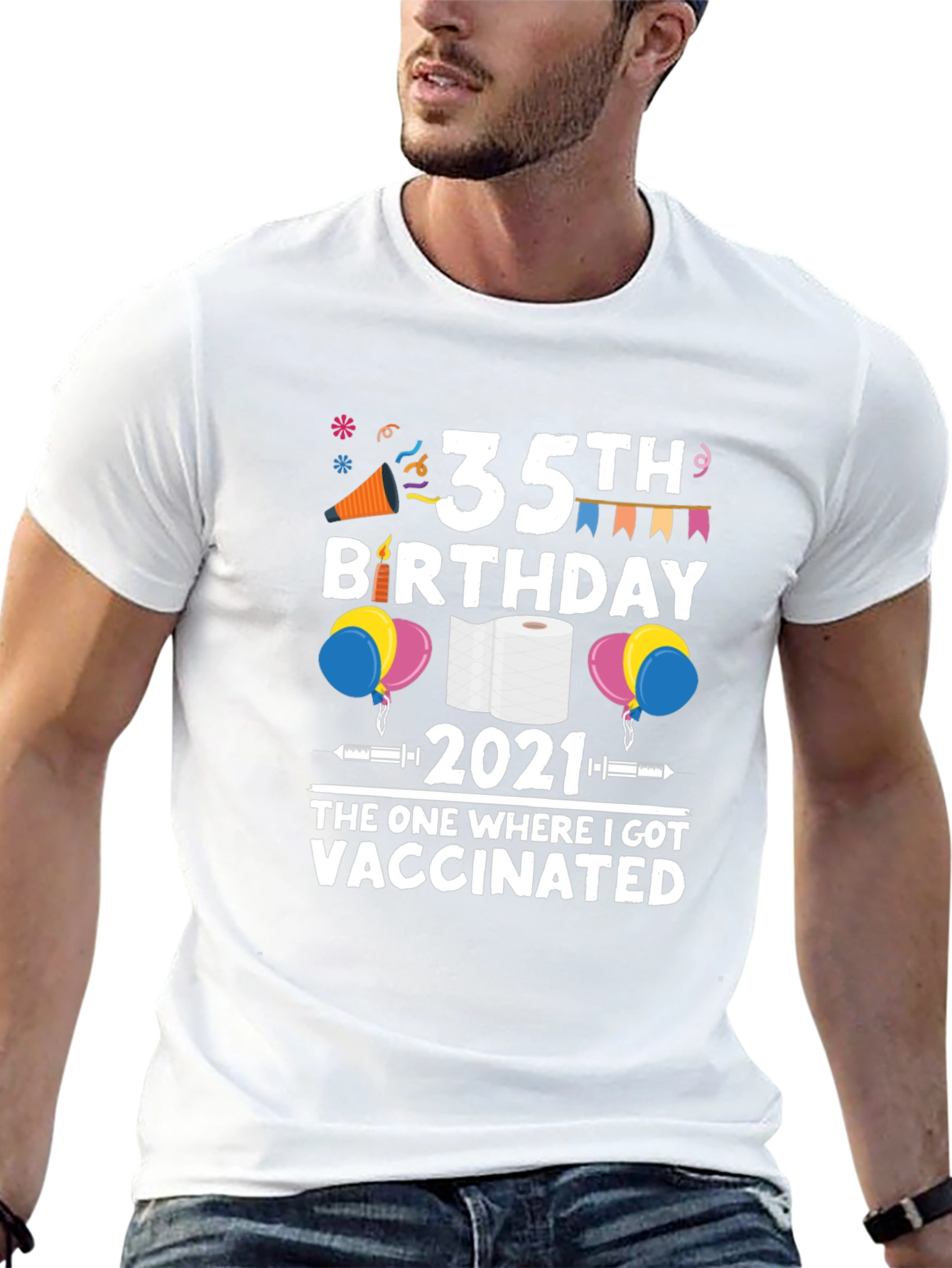 35th Birthday 2021 Vaccinated T-Shirt