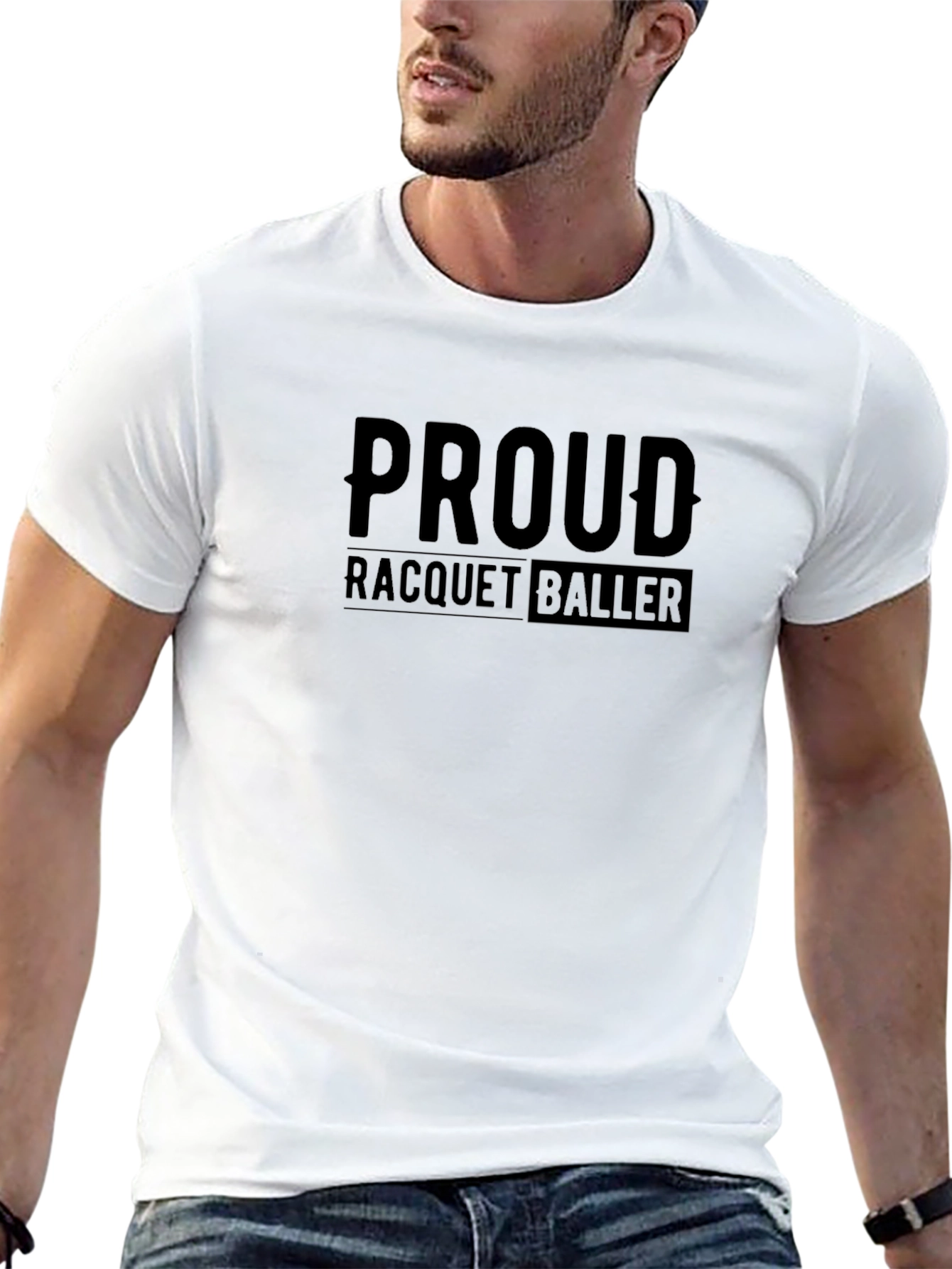 Proud Racquetballer Black T-Shirt