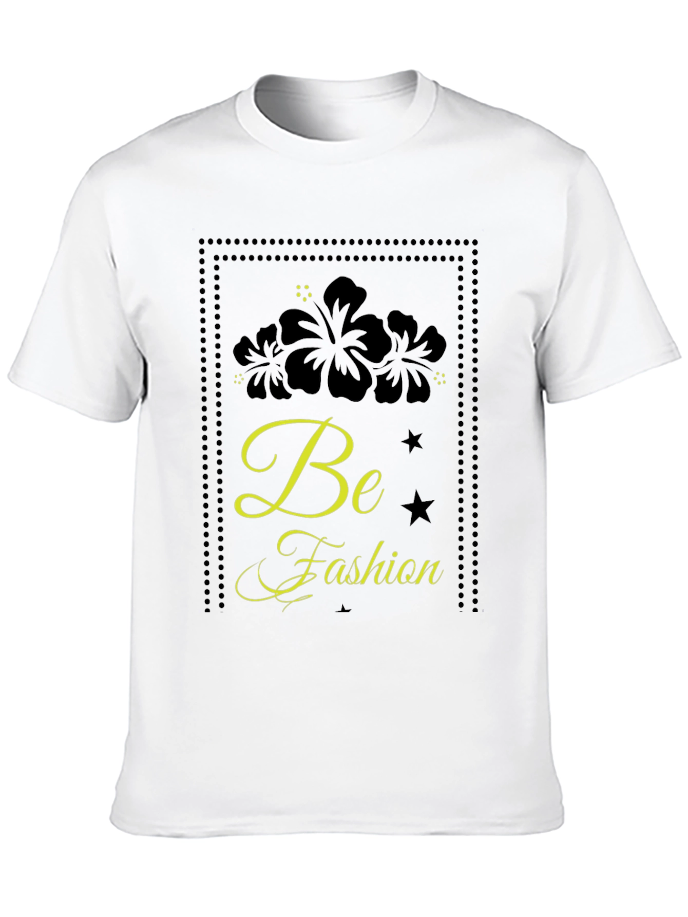 Black Floral Fashion Tee