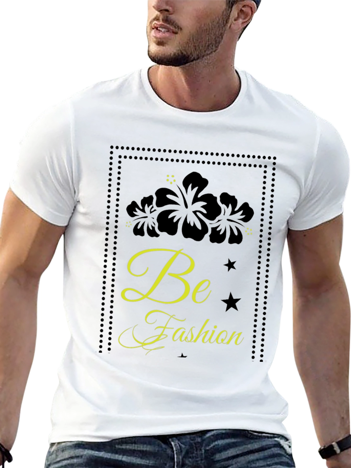 Black Floral Fashion Tee