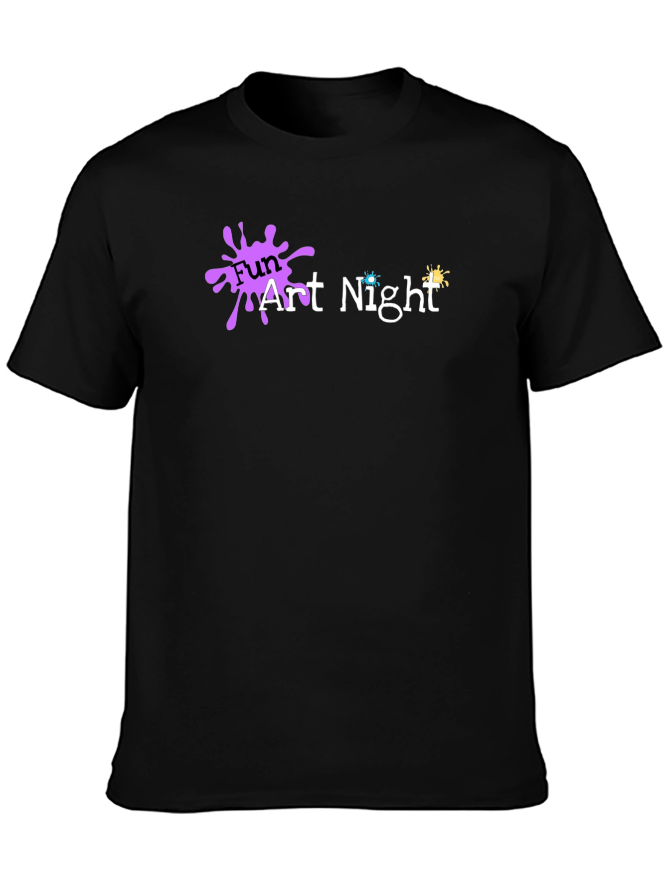 Fun Art Night Black T-Shirt