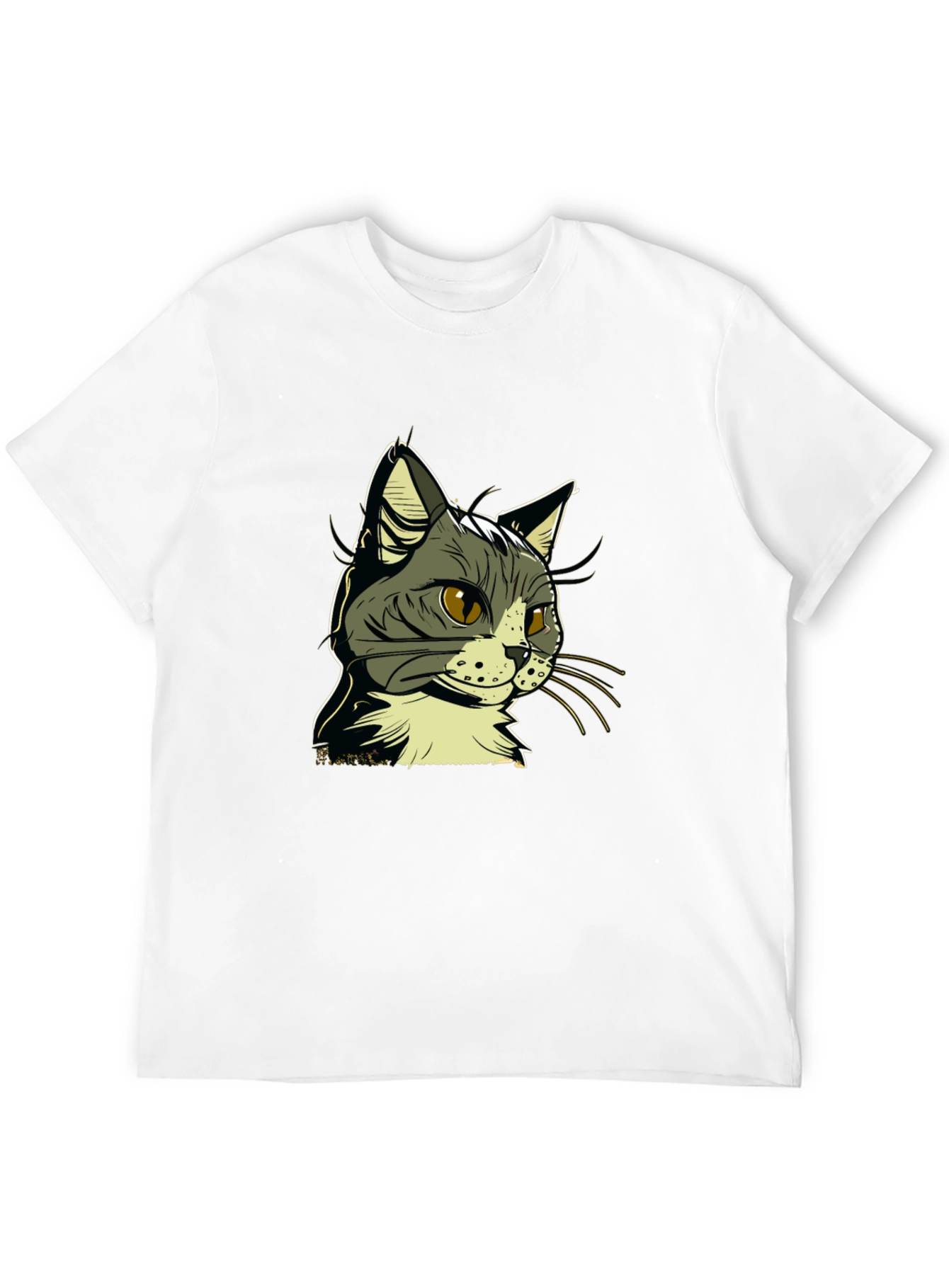 Cool Cat Graphic Tee - Black Cotton Shirt