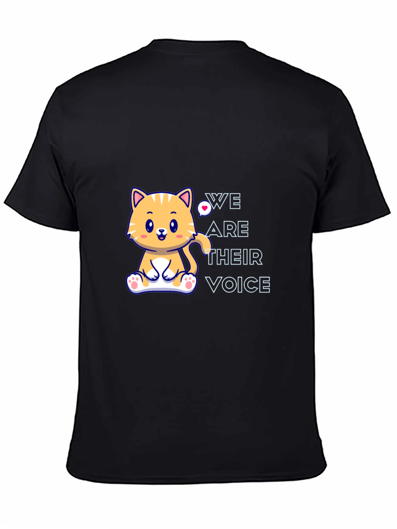 Cute Cat Graphic T-Shirt - We Are Their Voice