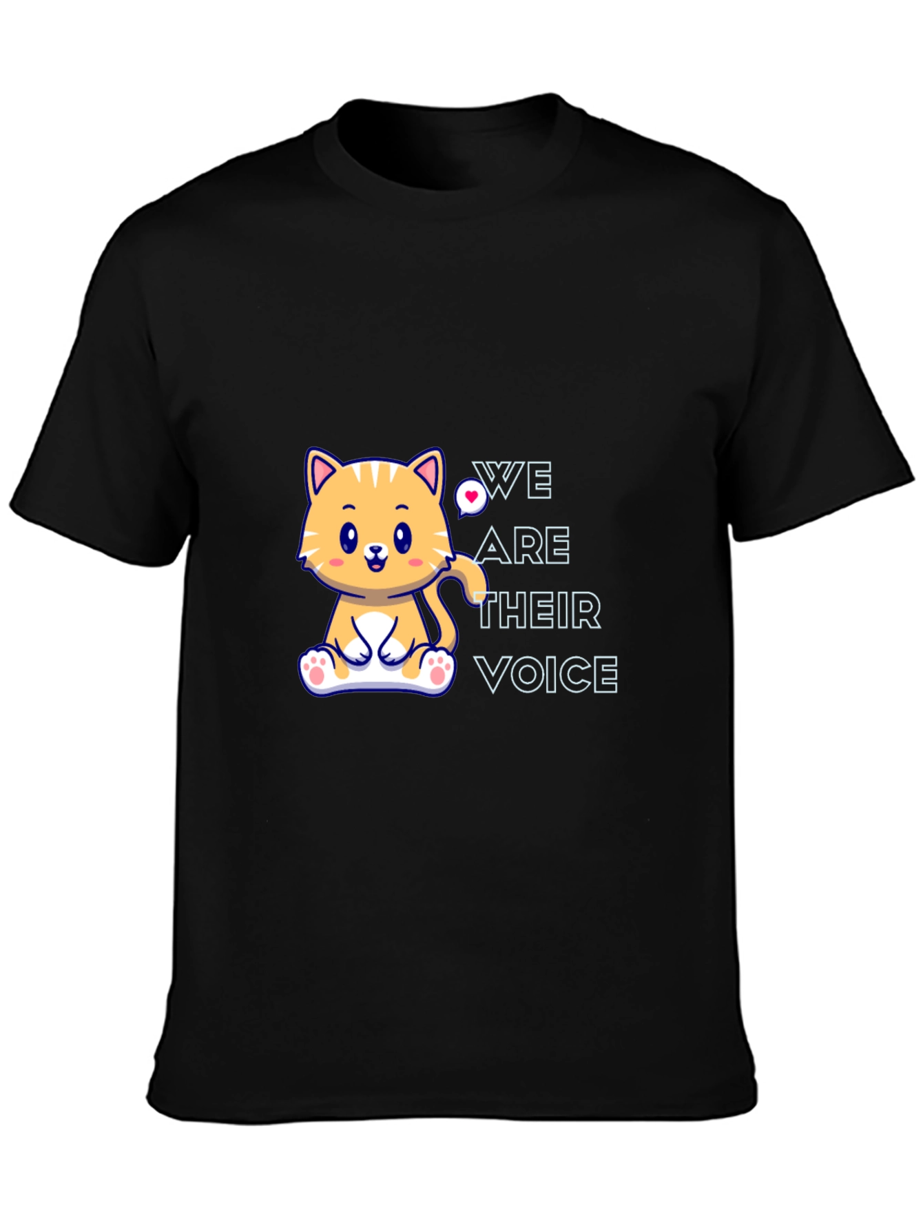 Cute Cat Graphic T-Shirt - We Are Their Voice