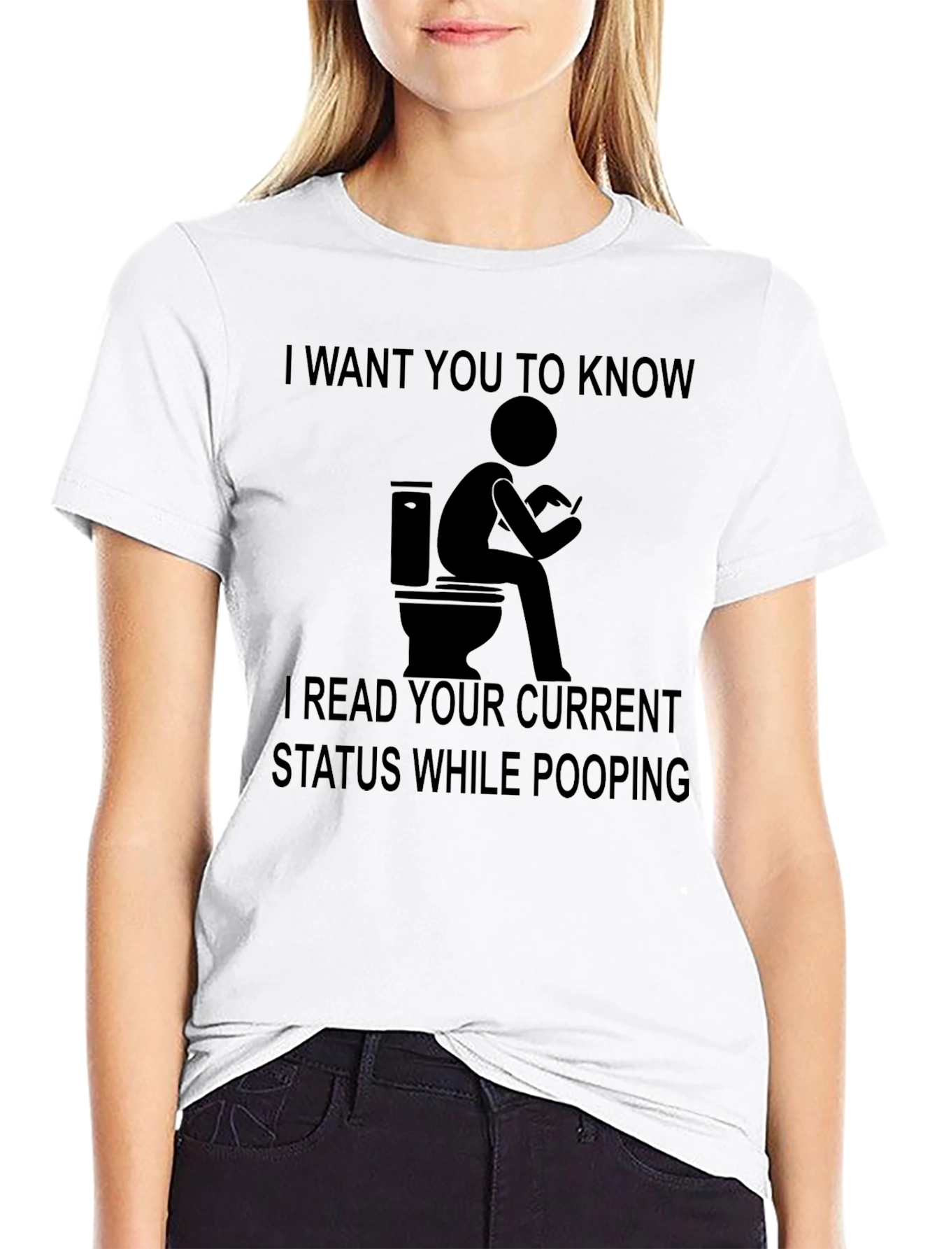 Funny Toilet Humor T-Shirt - Read Your Status