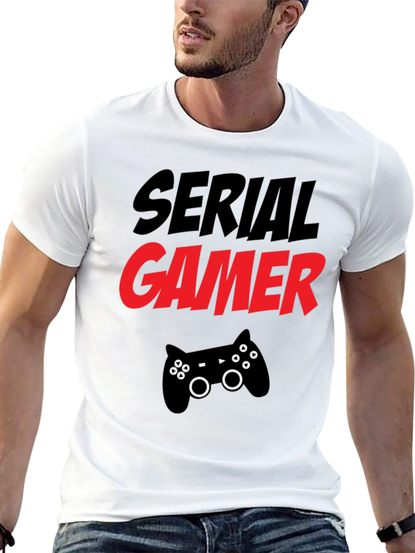 Serial Gamer T-Shirt - Black Gaming Tee