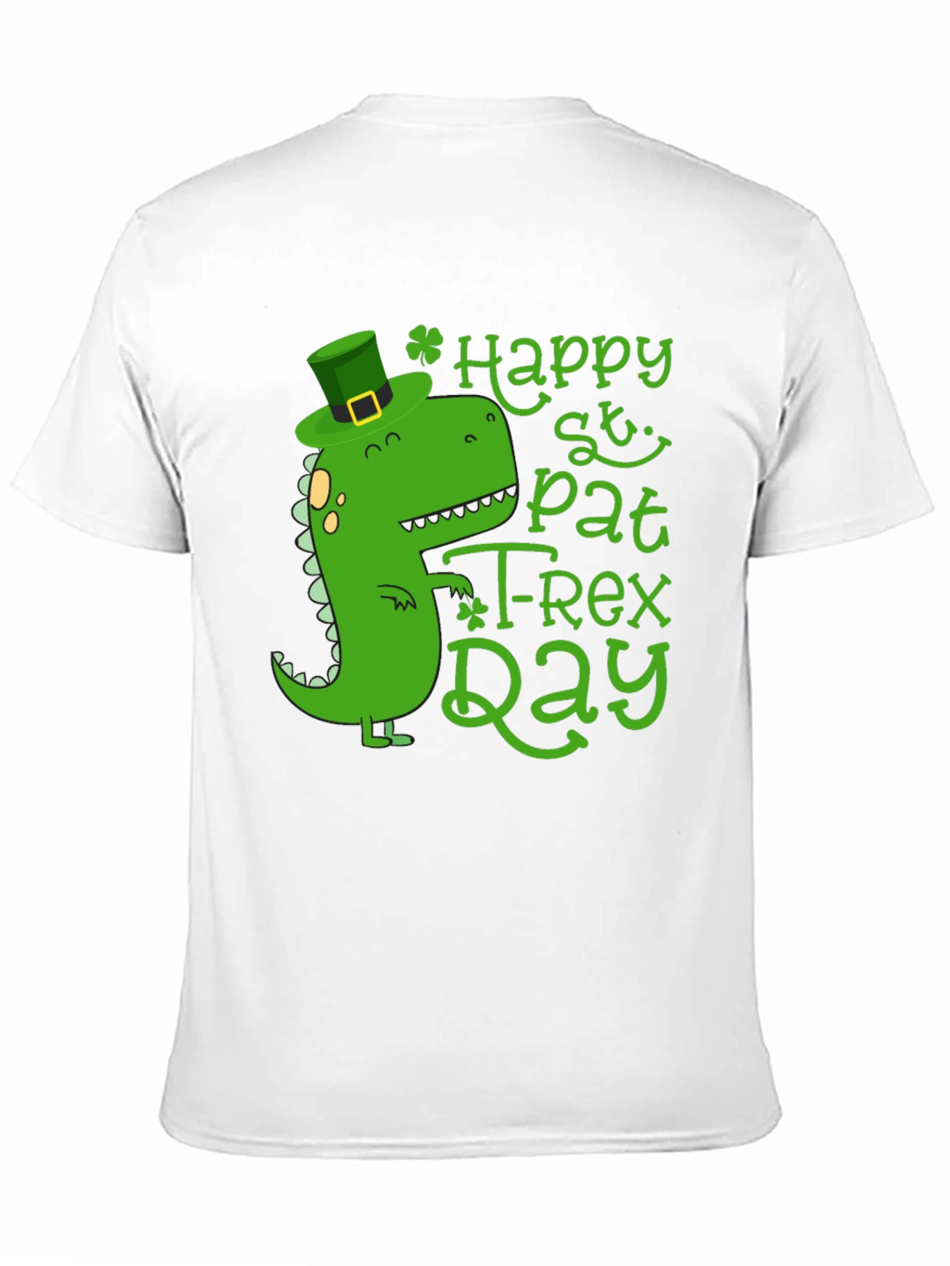 Happy St. Pat-T Rex Day Black T-Shirt