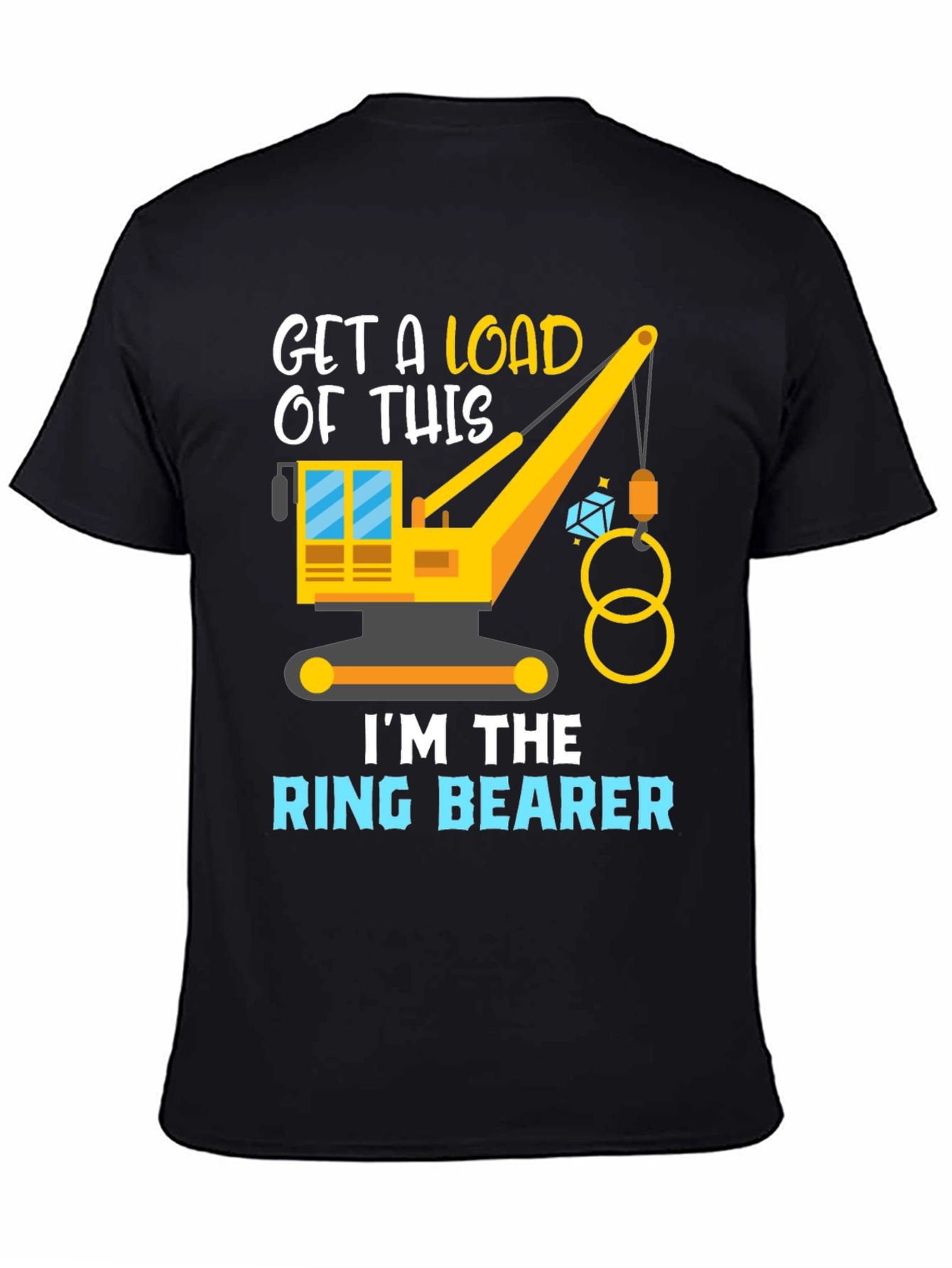 Ring Bearer Construction Crane Graphic Tee