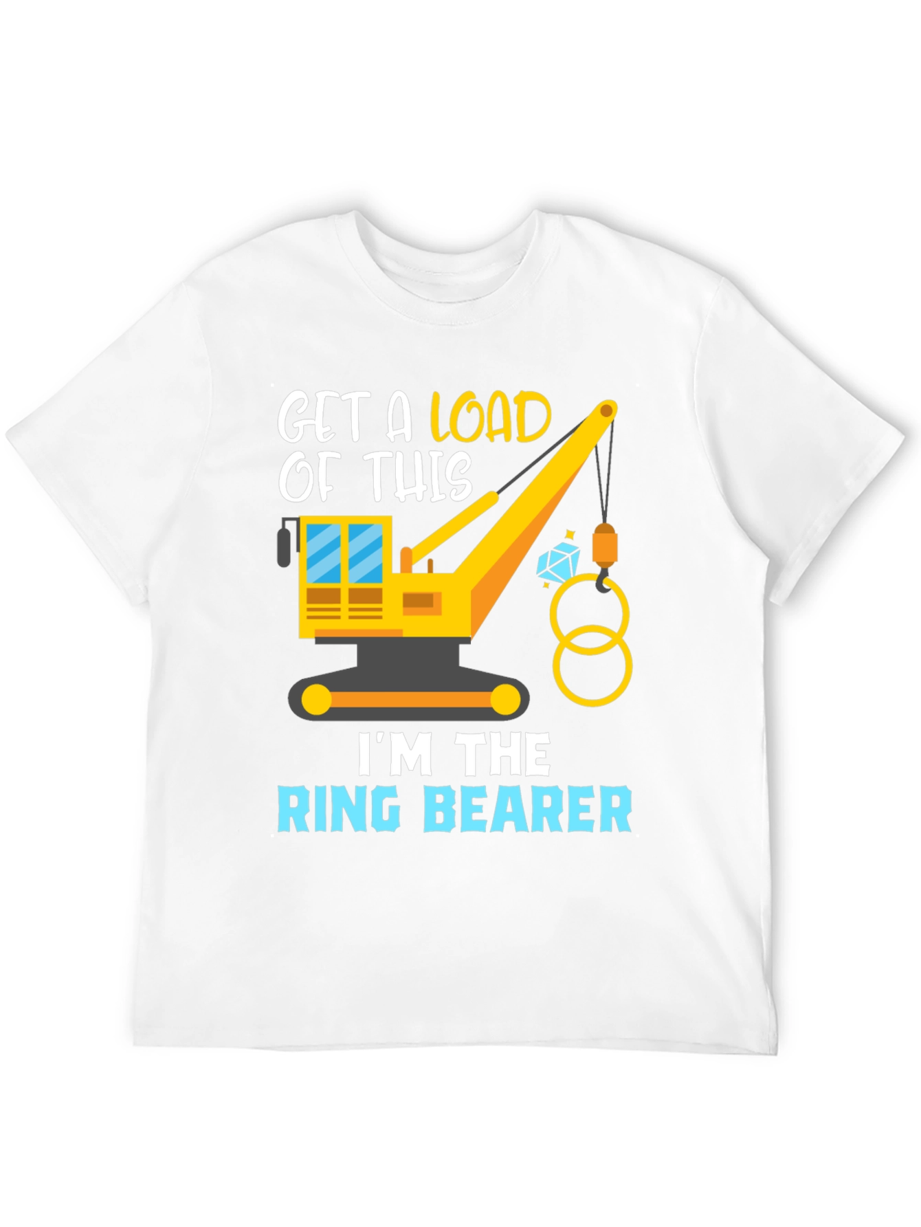 Ring Bearer Construction Crane Graphic Tee
