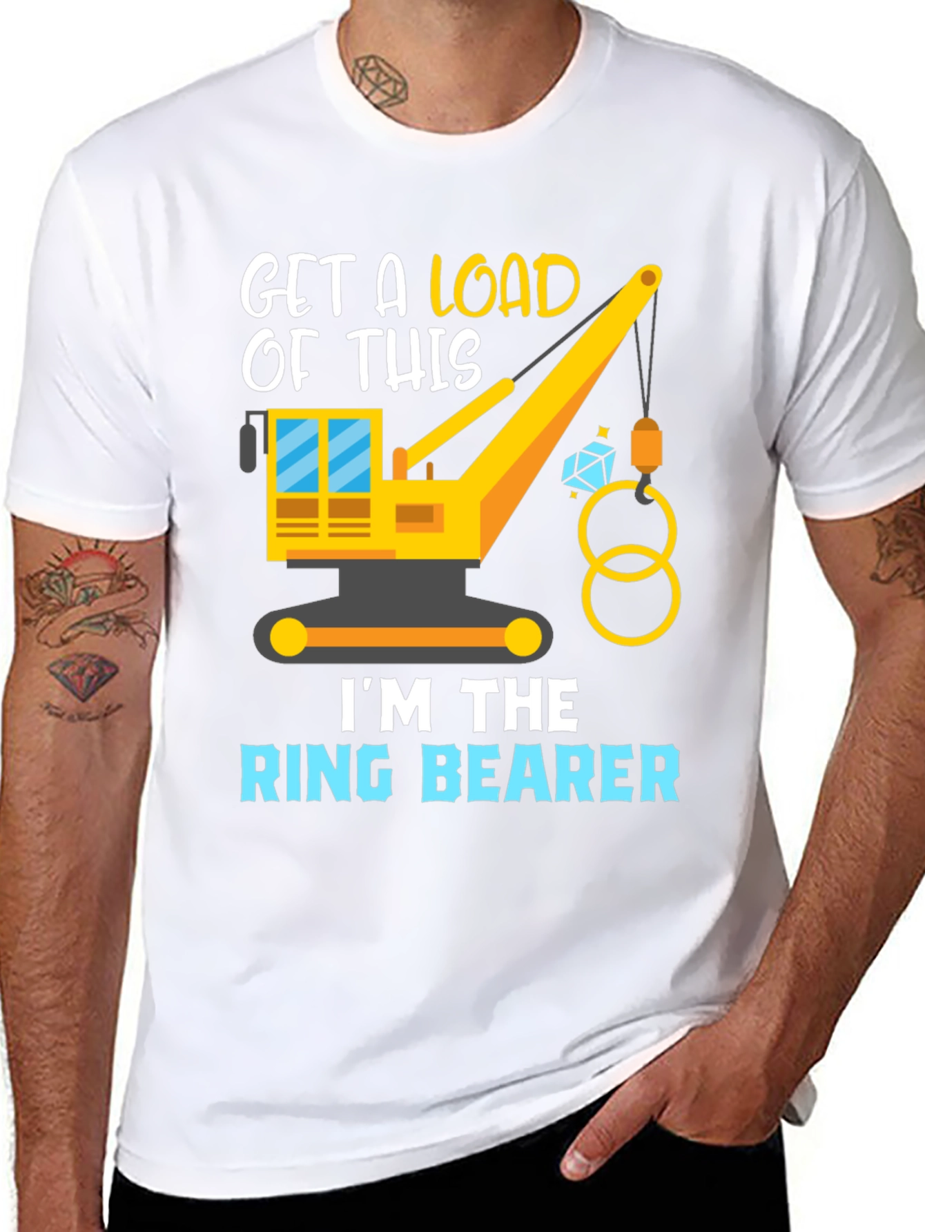 Ring Bearer Construction Crane Graphic Tee