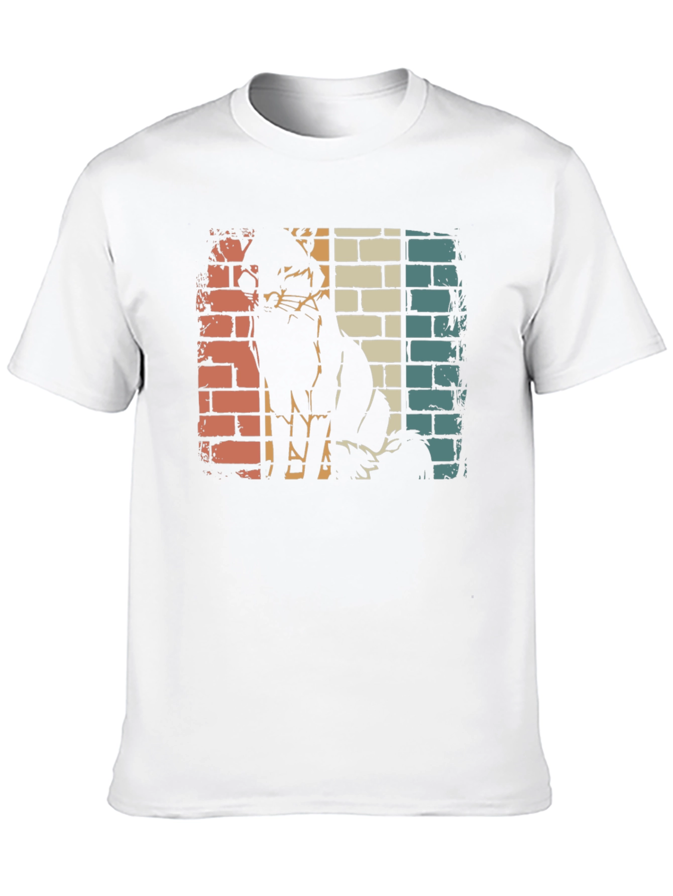 Retro Cat Silhouette Graphic Tee