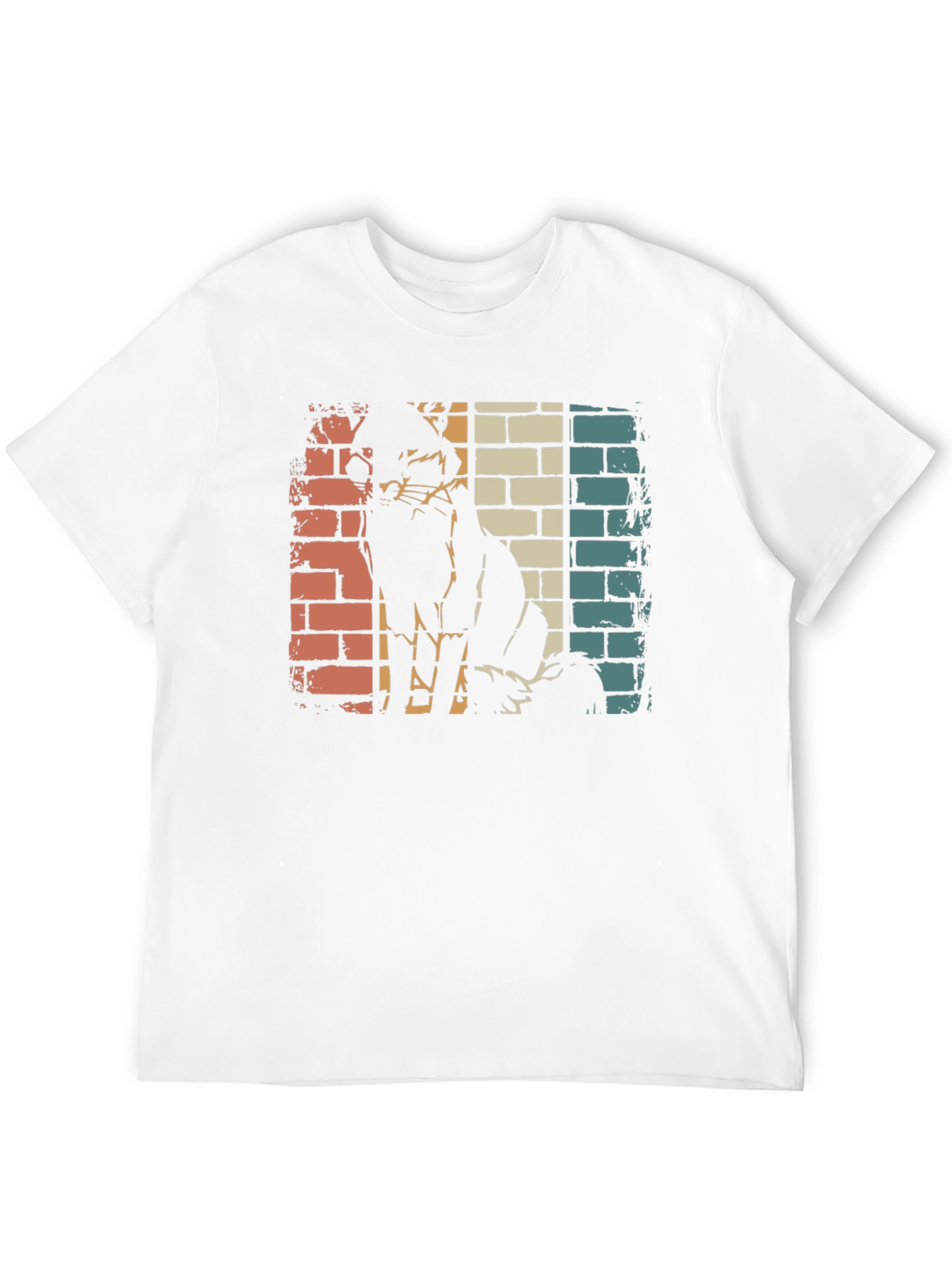 Retro Cat Silhouette Graphic Tee