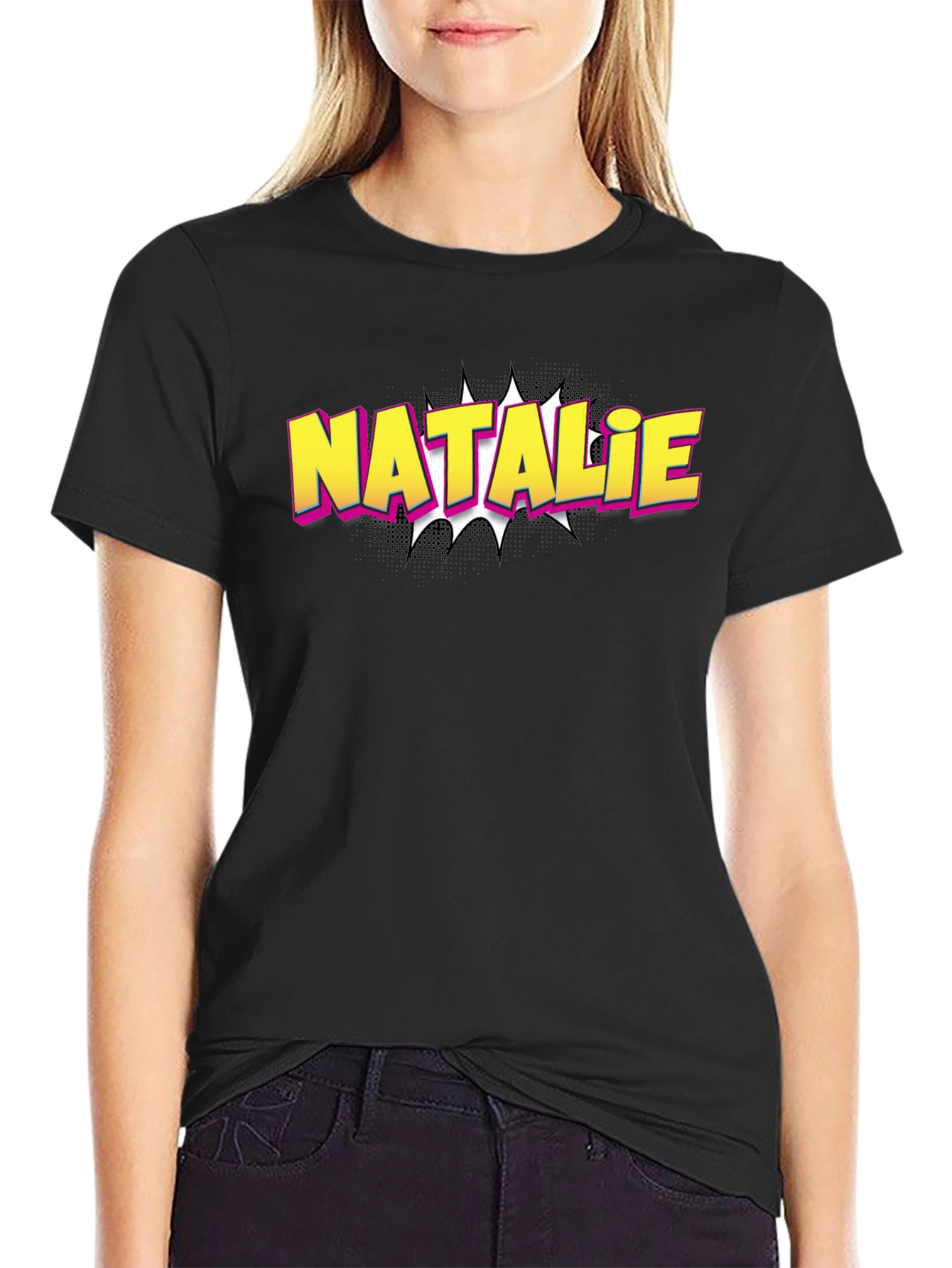 Natalie Comic Book Style Custom T-Shirt