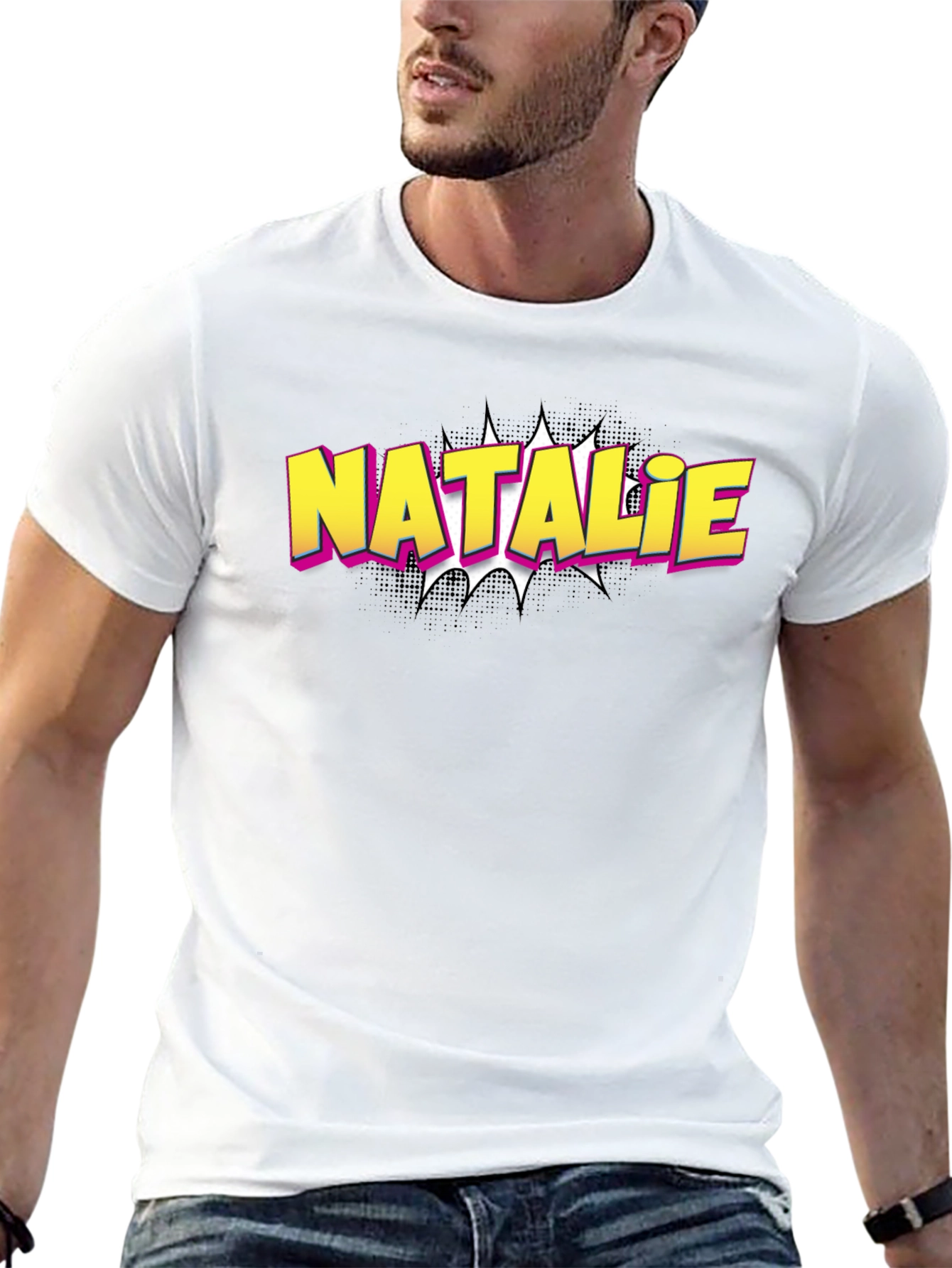 Natalie Comic Book Style Custom T-Shirt