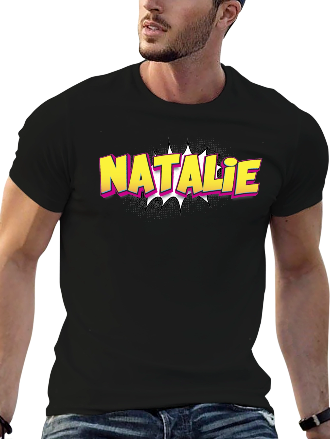 Natalie Comic Book Style Custom T-Shirt