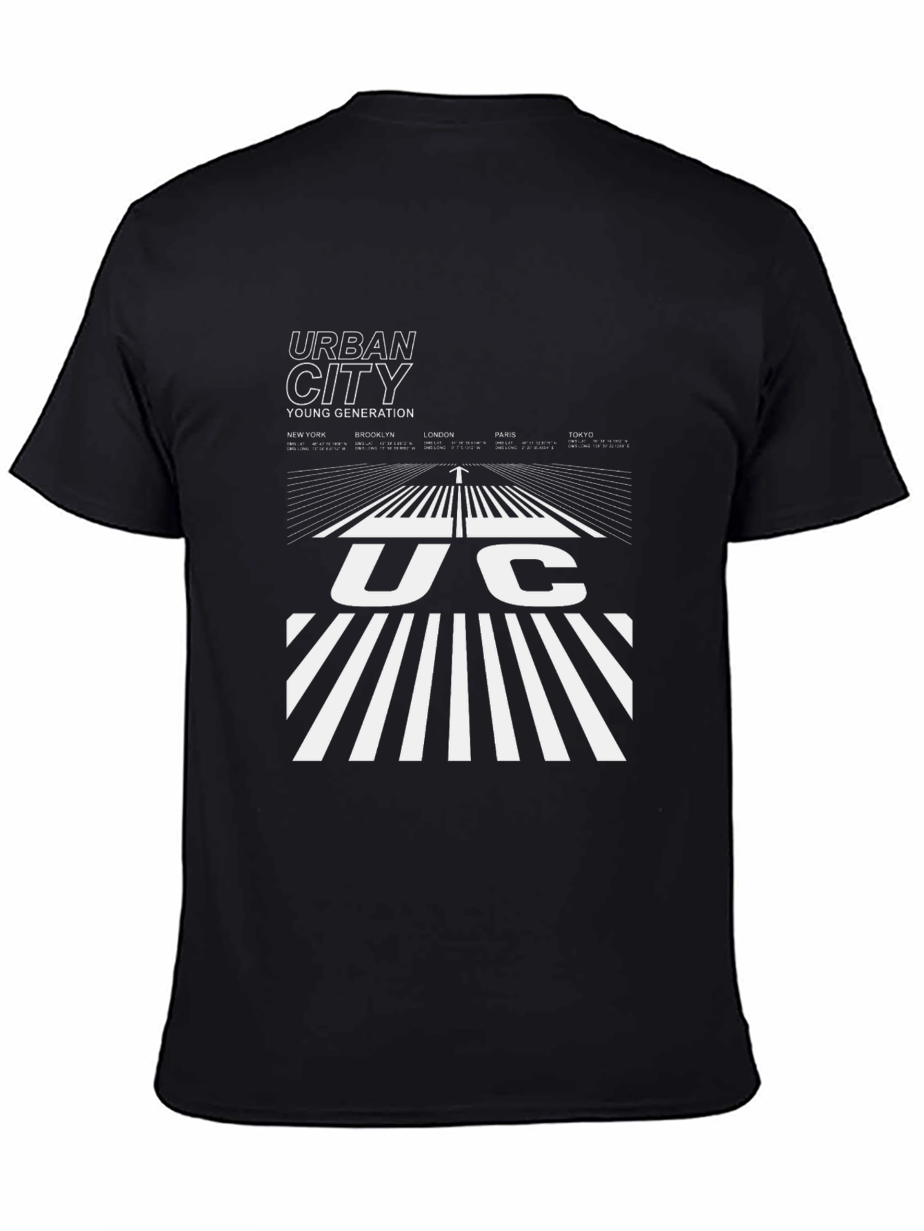 Urban City Graphic Tee - Black Cotton Blend