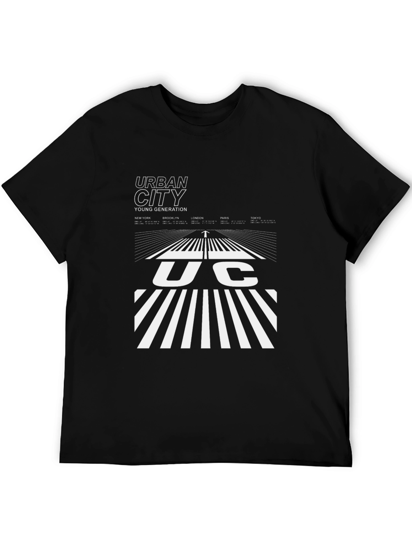 Urban City Graphic Tee - Black Cotton Blend