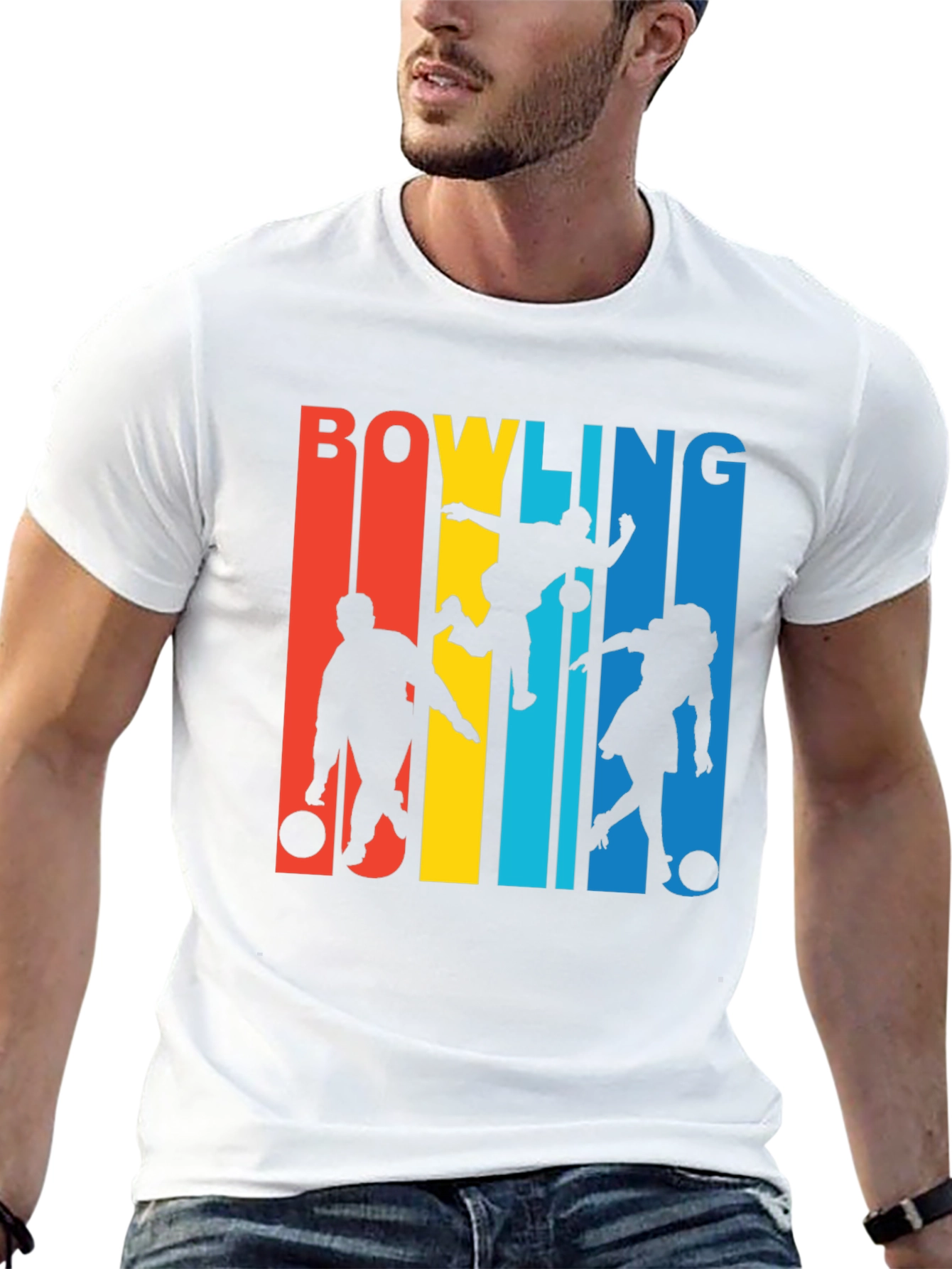 Retro Bowling T-Shirt - Strike Design