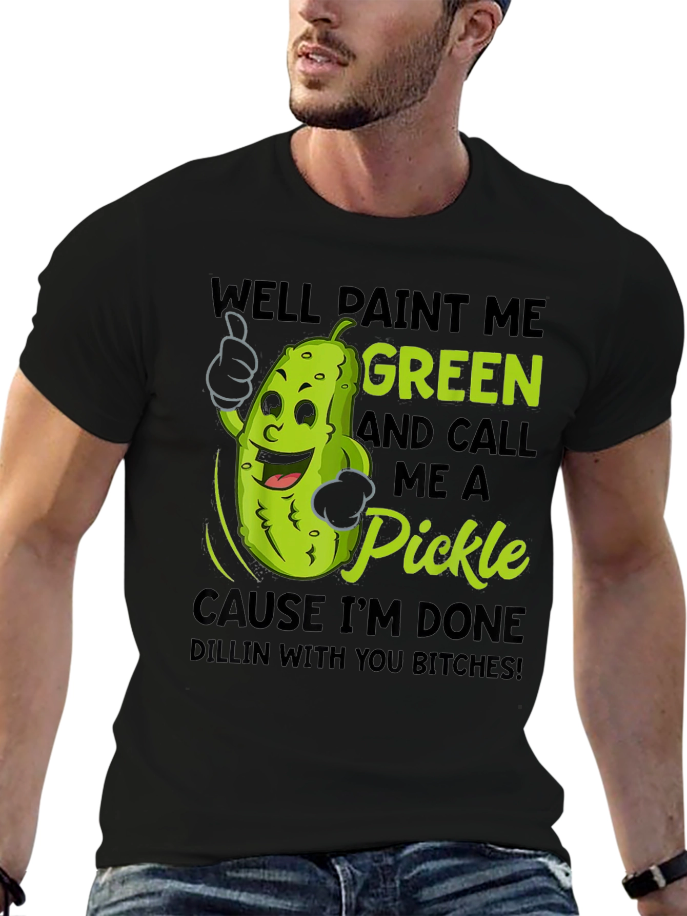 Paint Me Green Pickle Funny T-Shirt