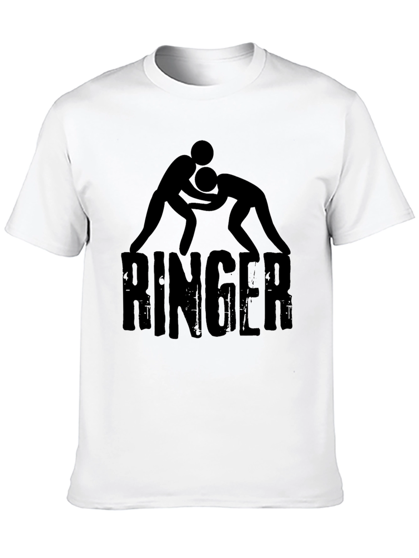 Ringer Wrestling Graphic Black T-Shirt