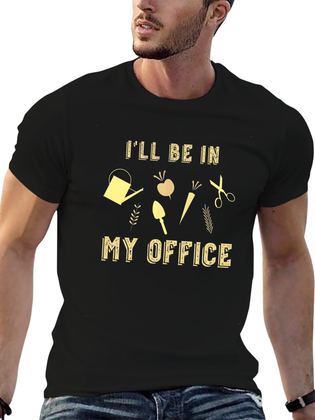 Gardeners Office Graphic Tee - Black Cotton T-Shirt