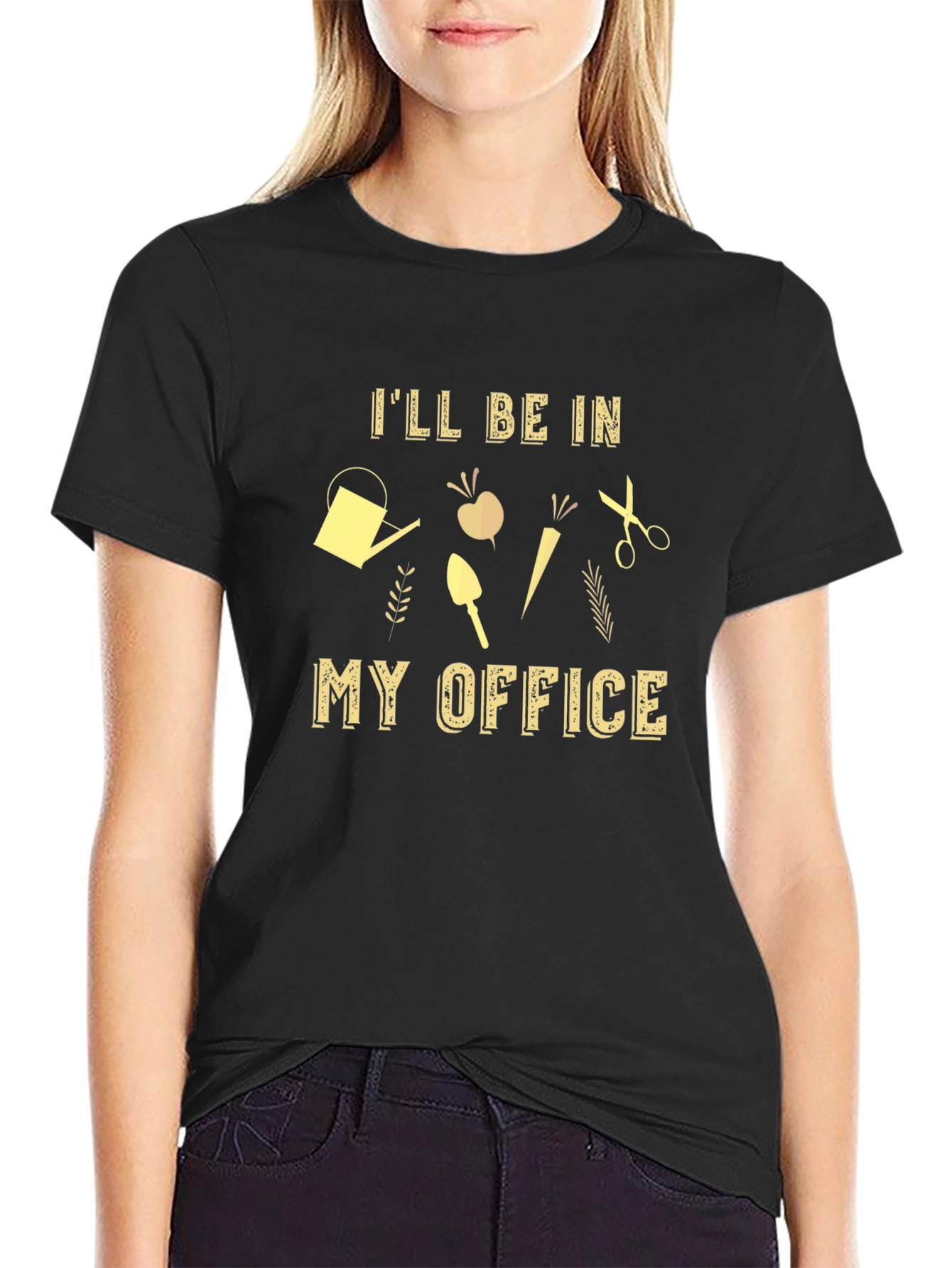 Gardeners Office Graphic Tee - Black Cotton T-Shirt