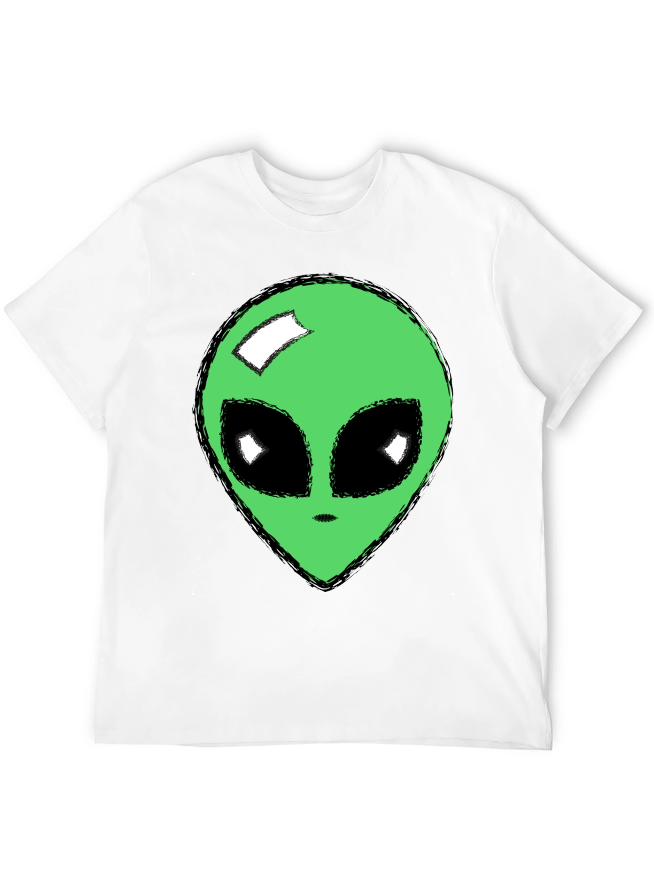 Alien Head Graphic T-Shirt - Mens Black Tee