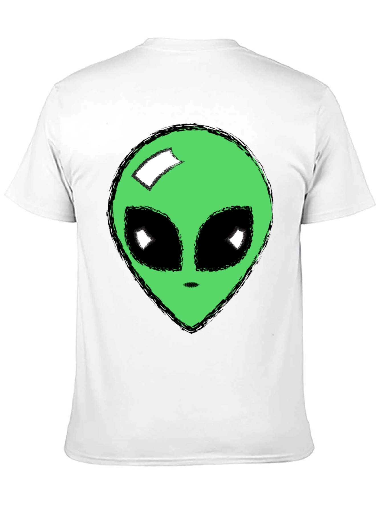 Alien Head Graphic T-Shirt - Mens Black Tee