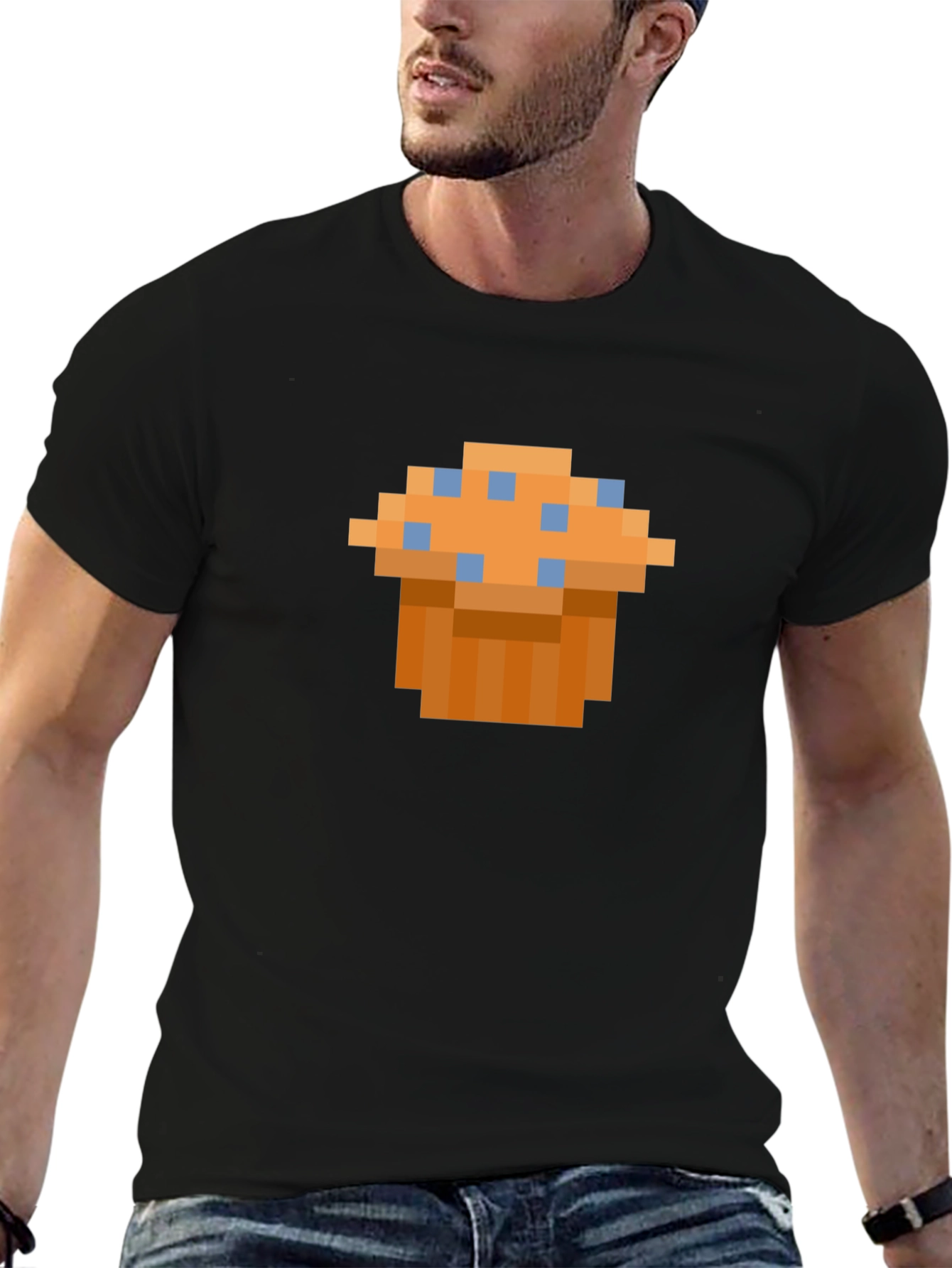 Pixel Art Muffin T-Shirt - Retro Gaming Style