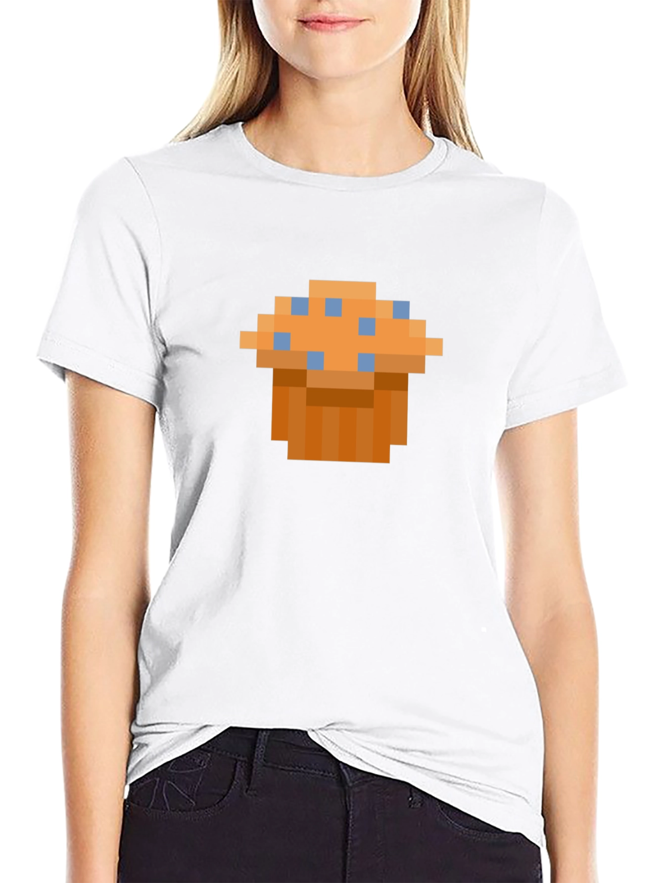 Pixel Art Muffin T-Shirt - Retro Gaming Style