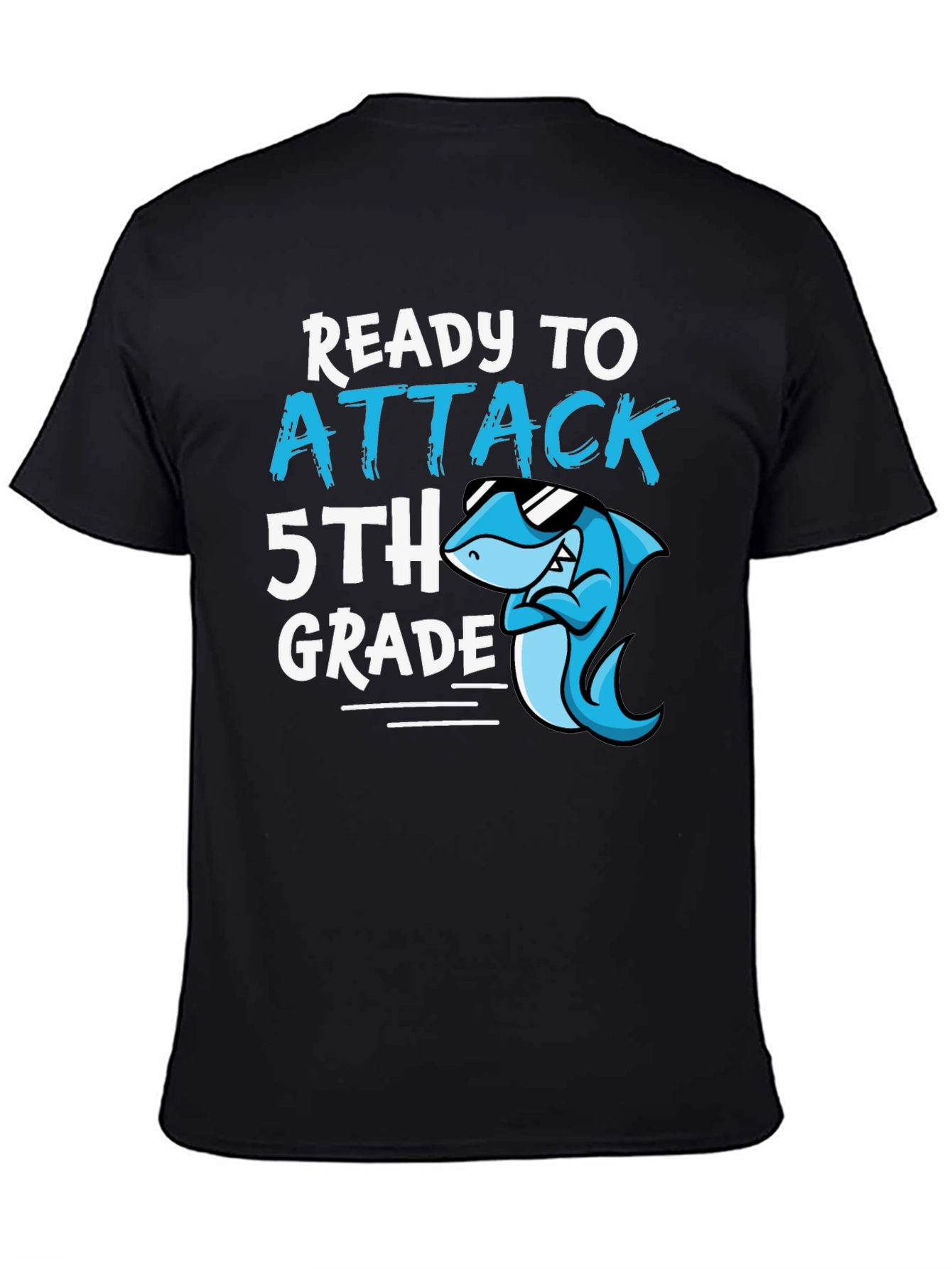 Ready to Attack 5th Grade T-Shirt - Shark Design