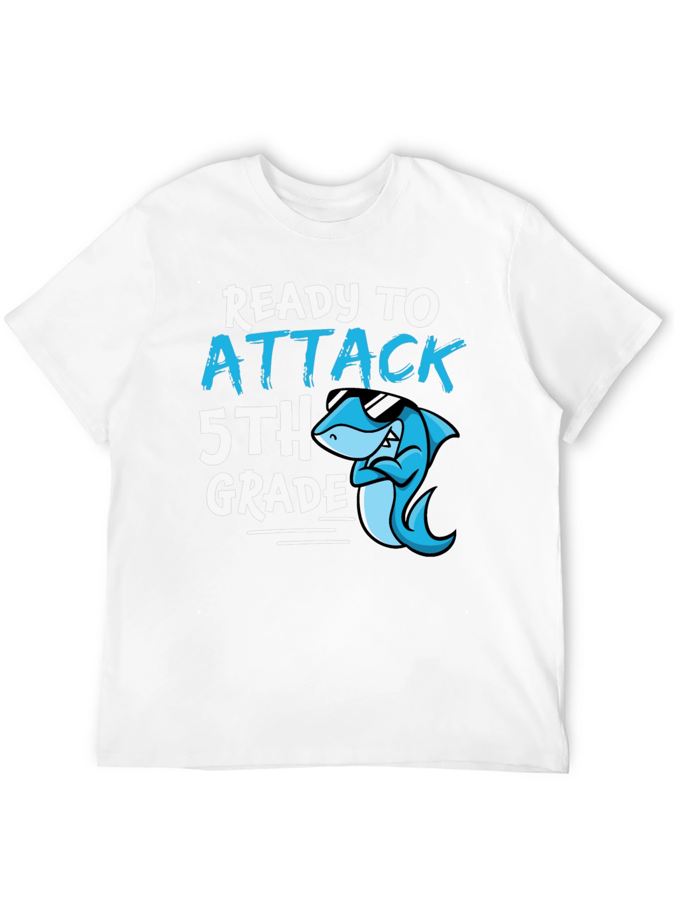 Ready to Attack 5th Grade T-Shirt - Shark Design