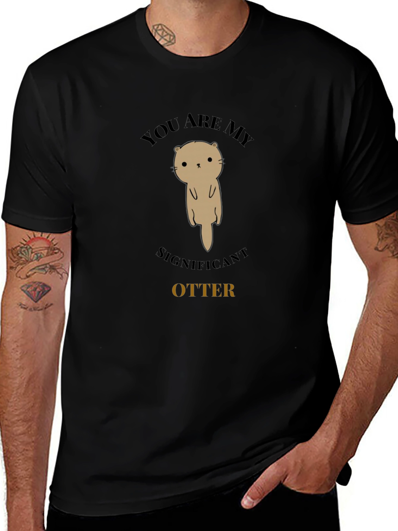 Significant Otter Graphic Tee - Unisex Black T-Shirt