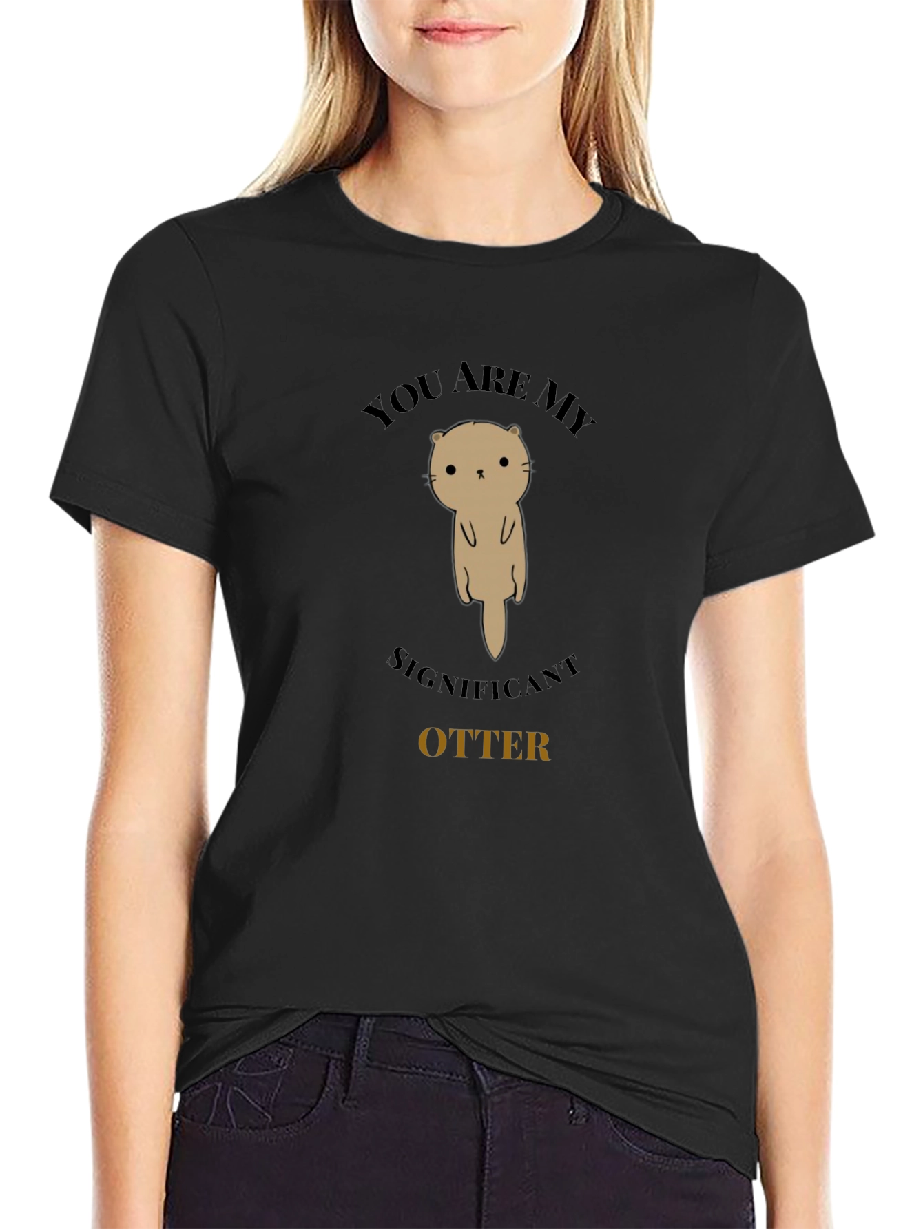 Significant Otter Graphic Tee - Unisex Black T-Shirt