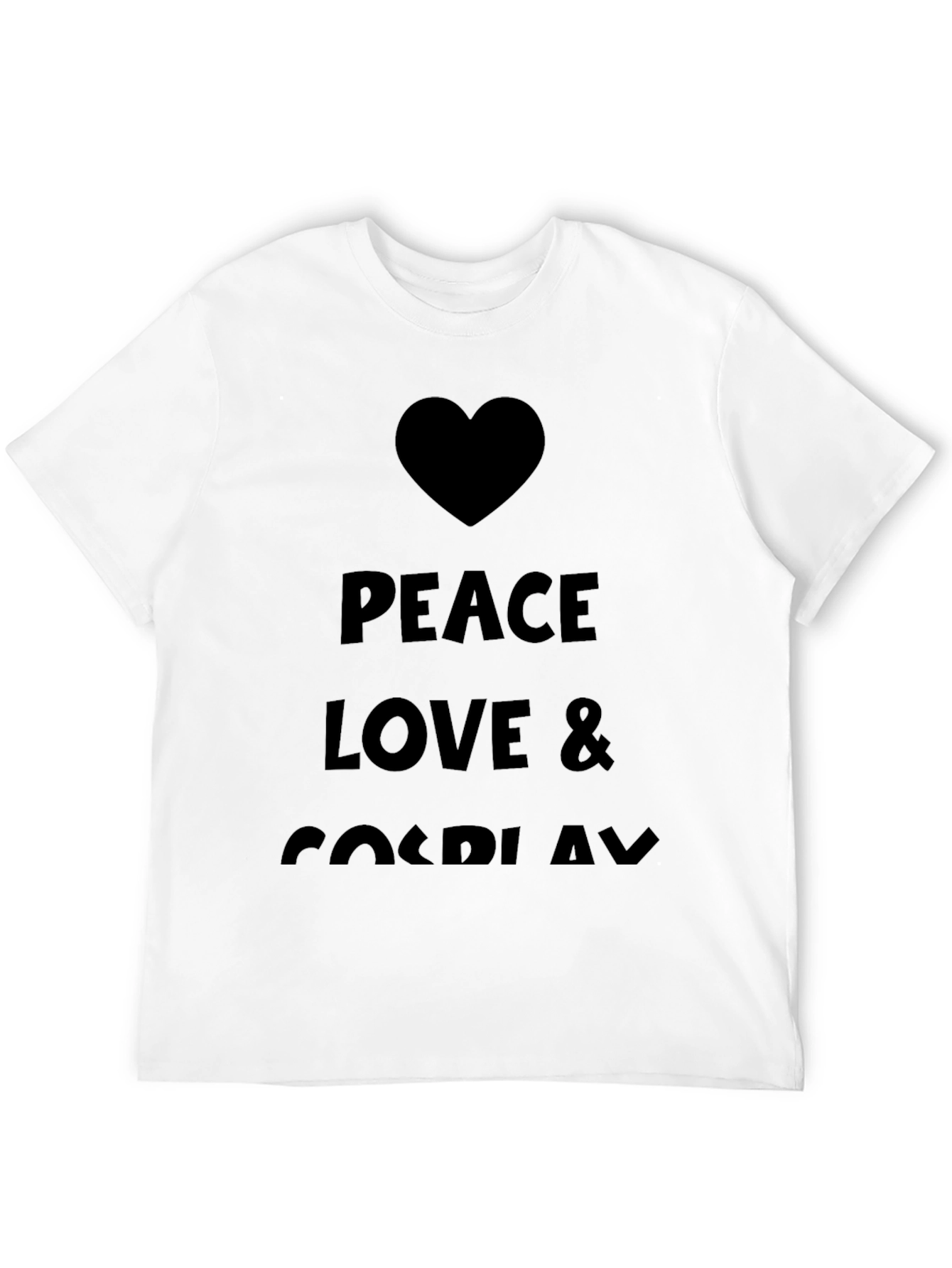 Peace Love & Cosplay T-Shirt - Black