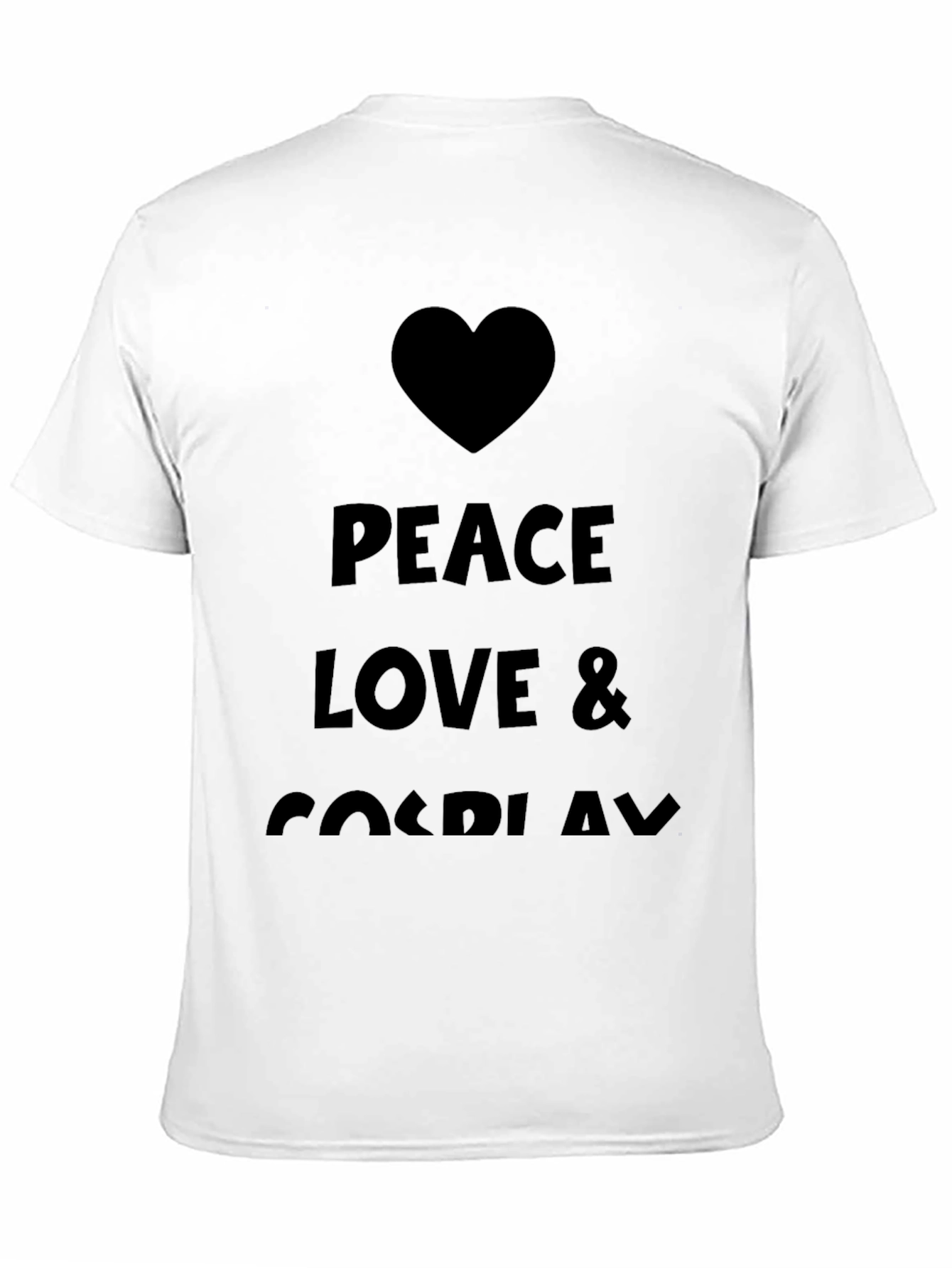 Peace Love & Cosplay T-Shirt - Black