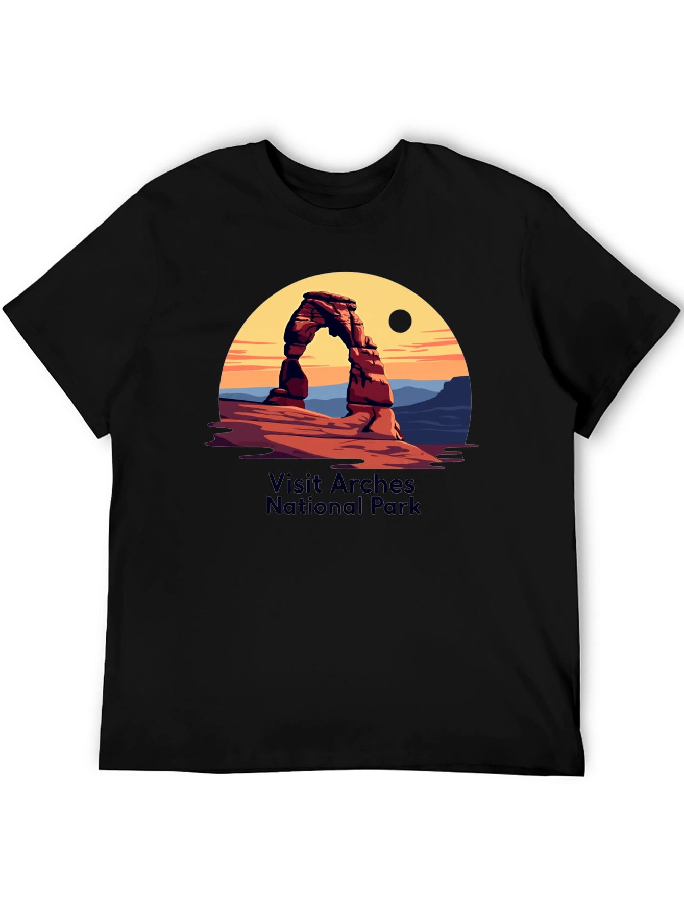 Arches National Park Graphic Tee - Black Cotton Blend