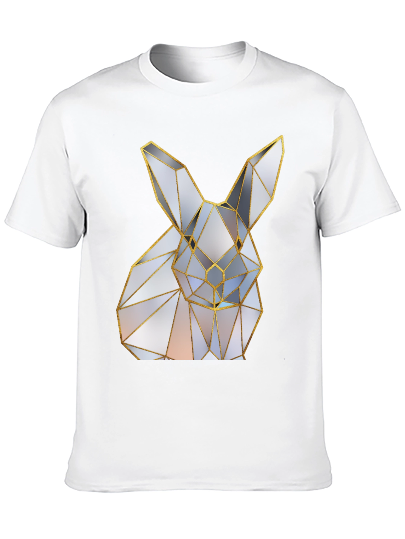 Geometric Rabbit Graphic Tee - Modern Style