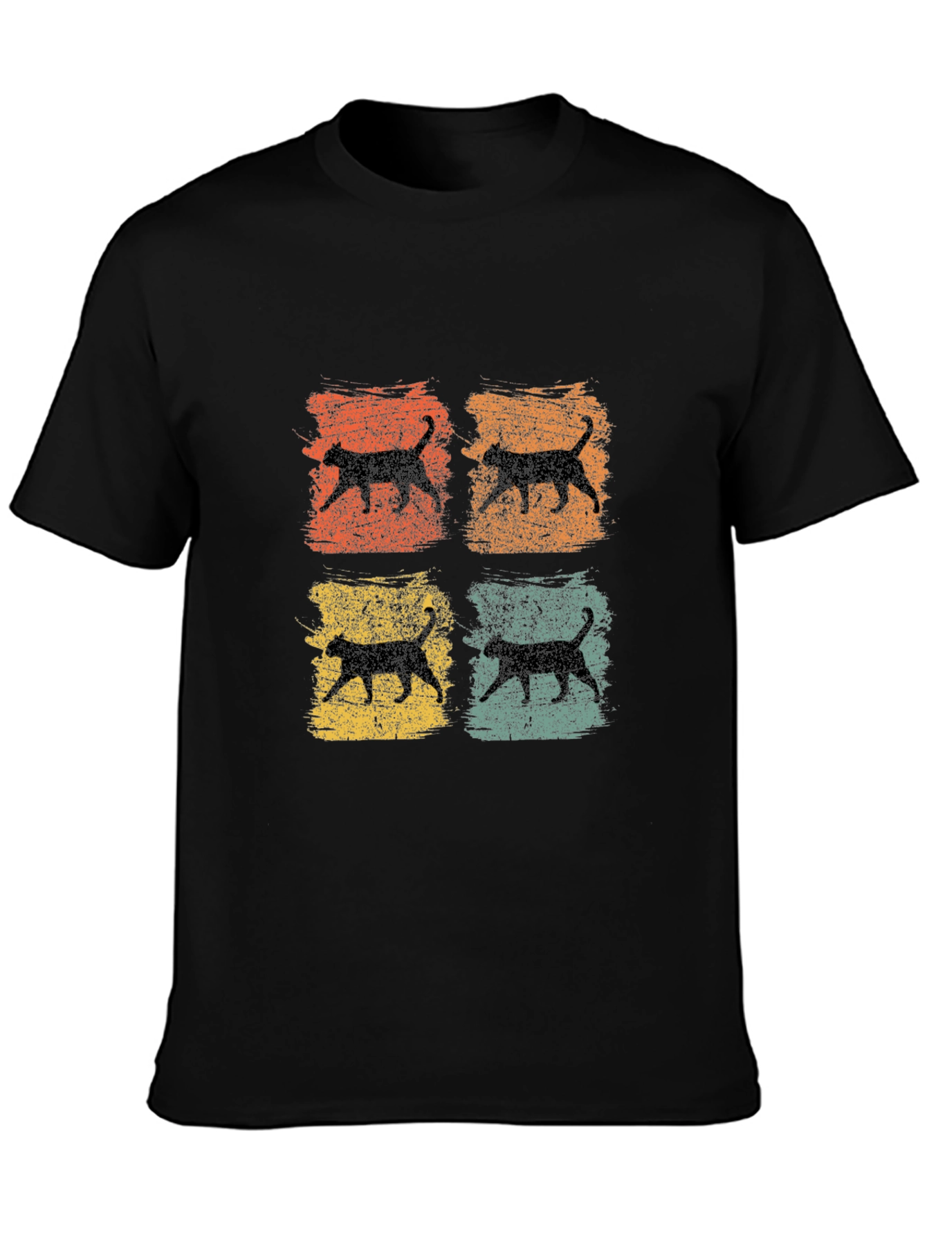 Retro Cat Silhouette T-Shirt