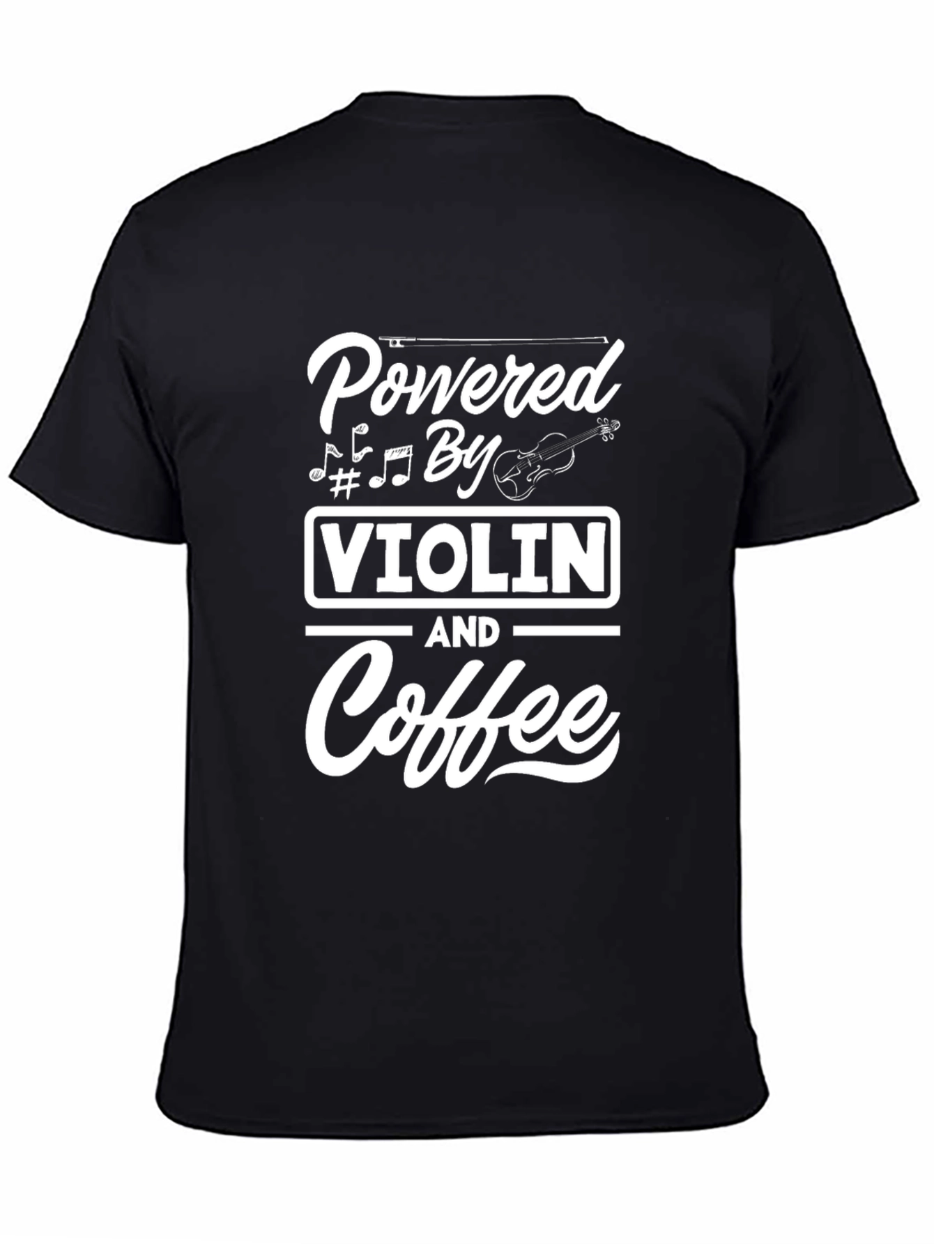 Powered By Violin and Coffee Graphic Tee