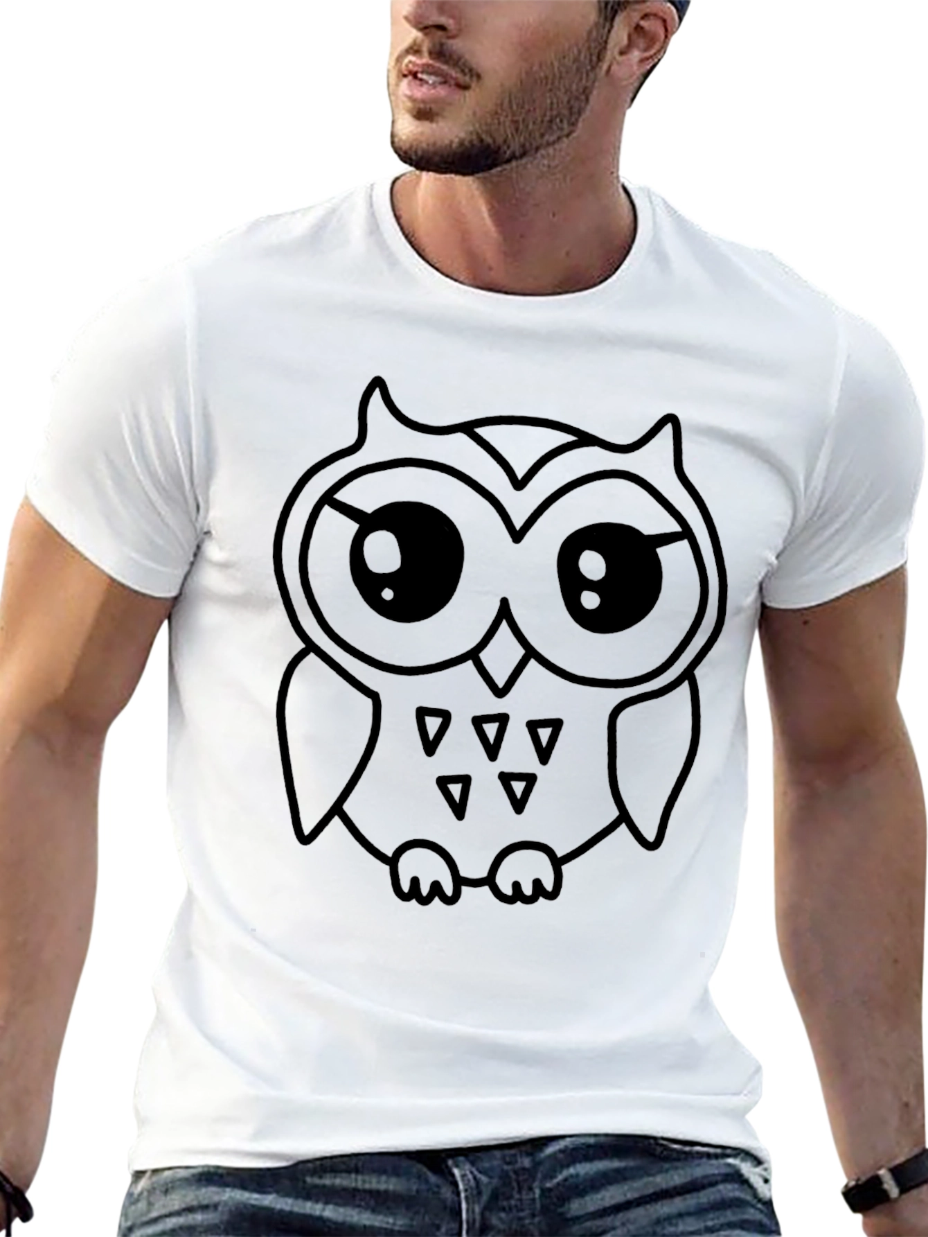 Black Owl Graphic Tee - Casual Style