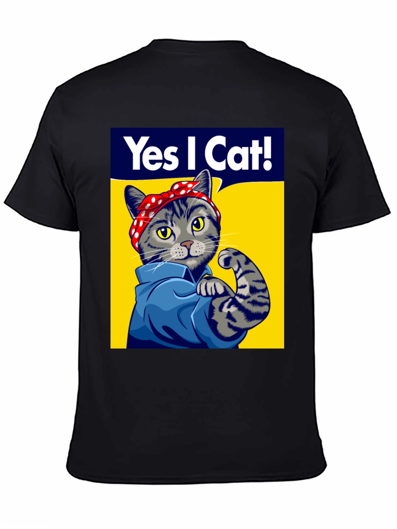 Rosie the Riveter Cat T-Shirt