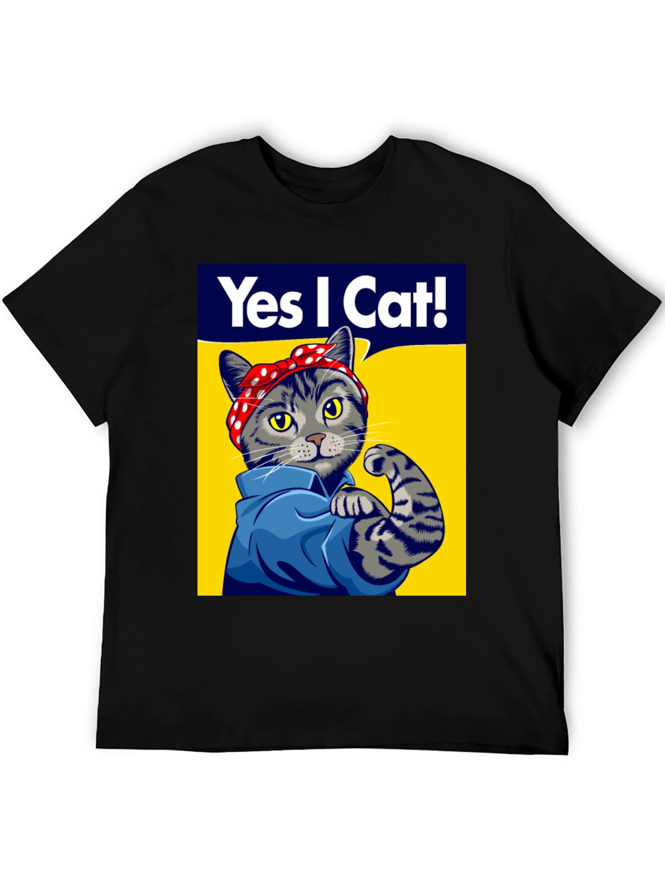 Rosie the Riveter Cat T-Shirt