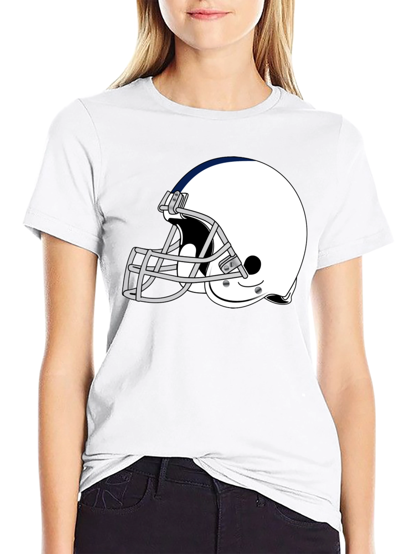 Football Helmet Graphic T-Shirt - Classic Design