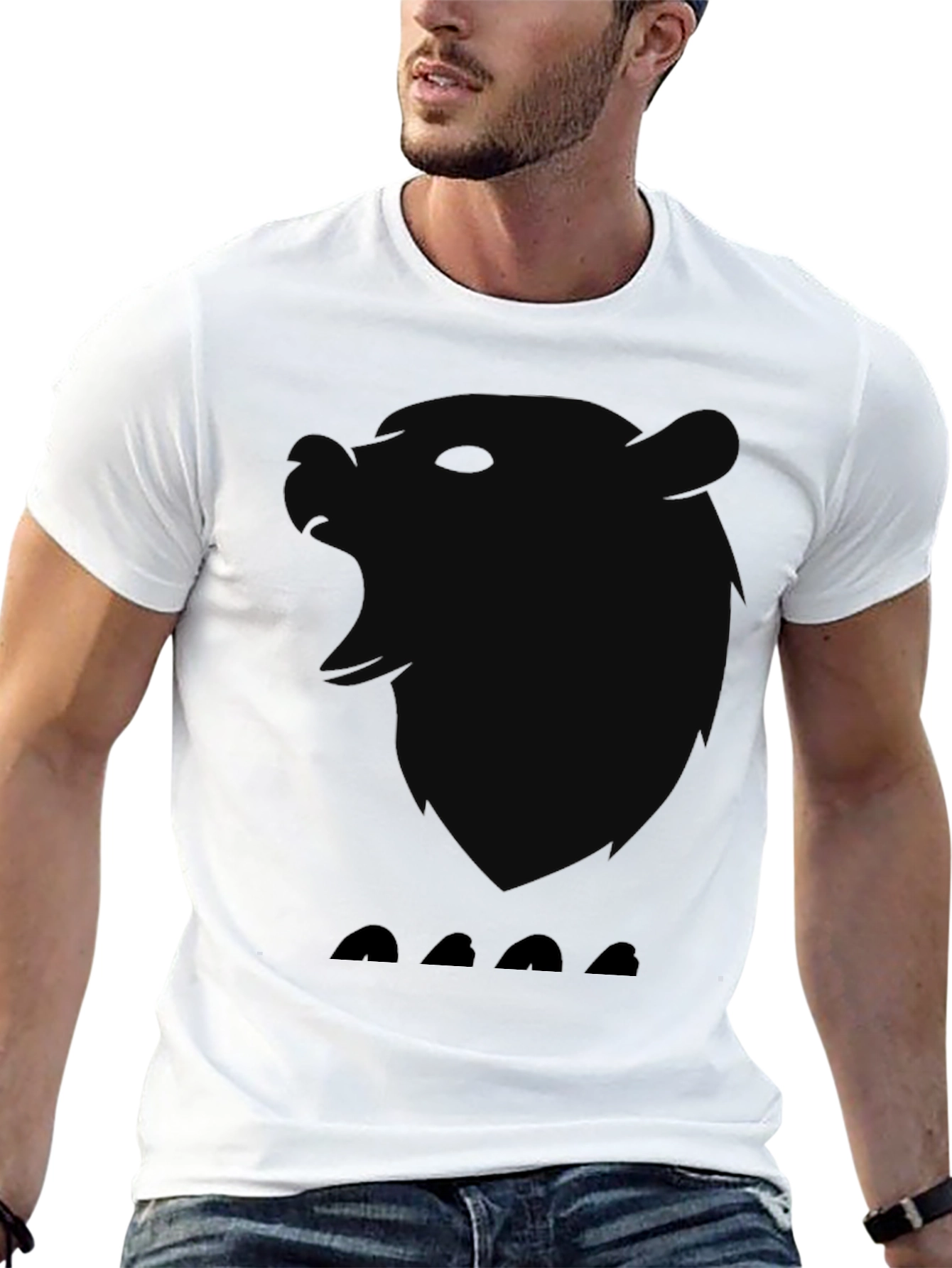 Black Bear Silhouette Graphic T-Shirt
