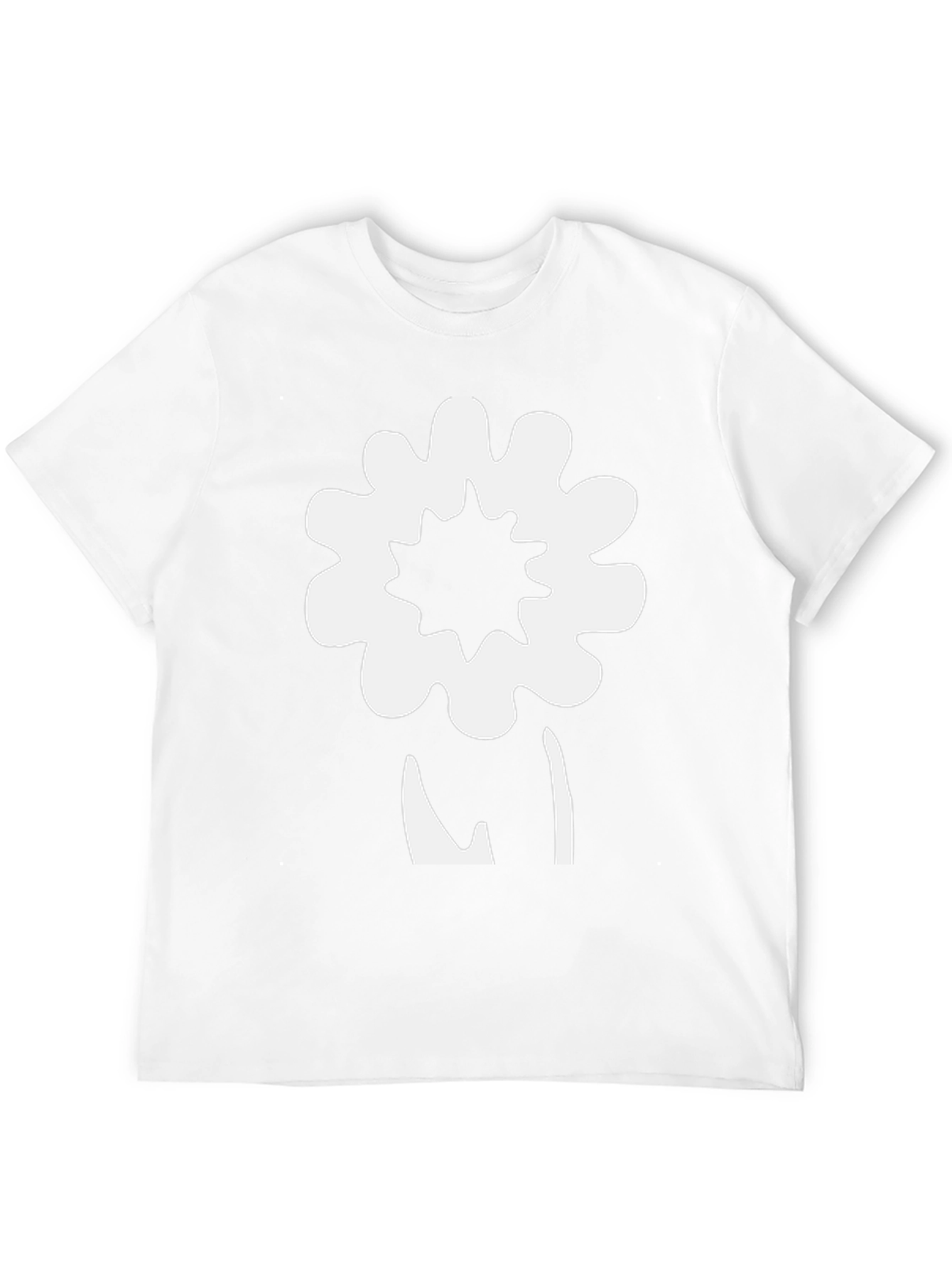 Unique Flower Graphic Black T-Shirt